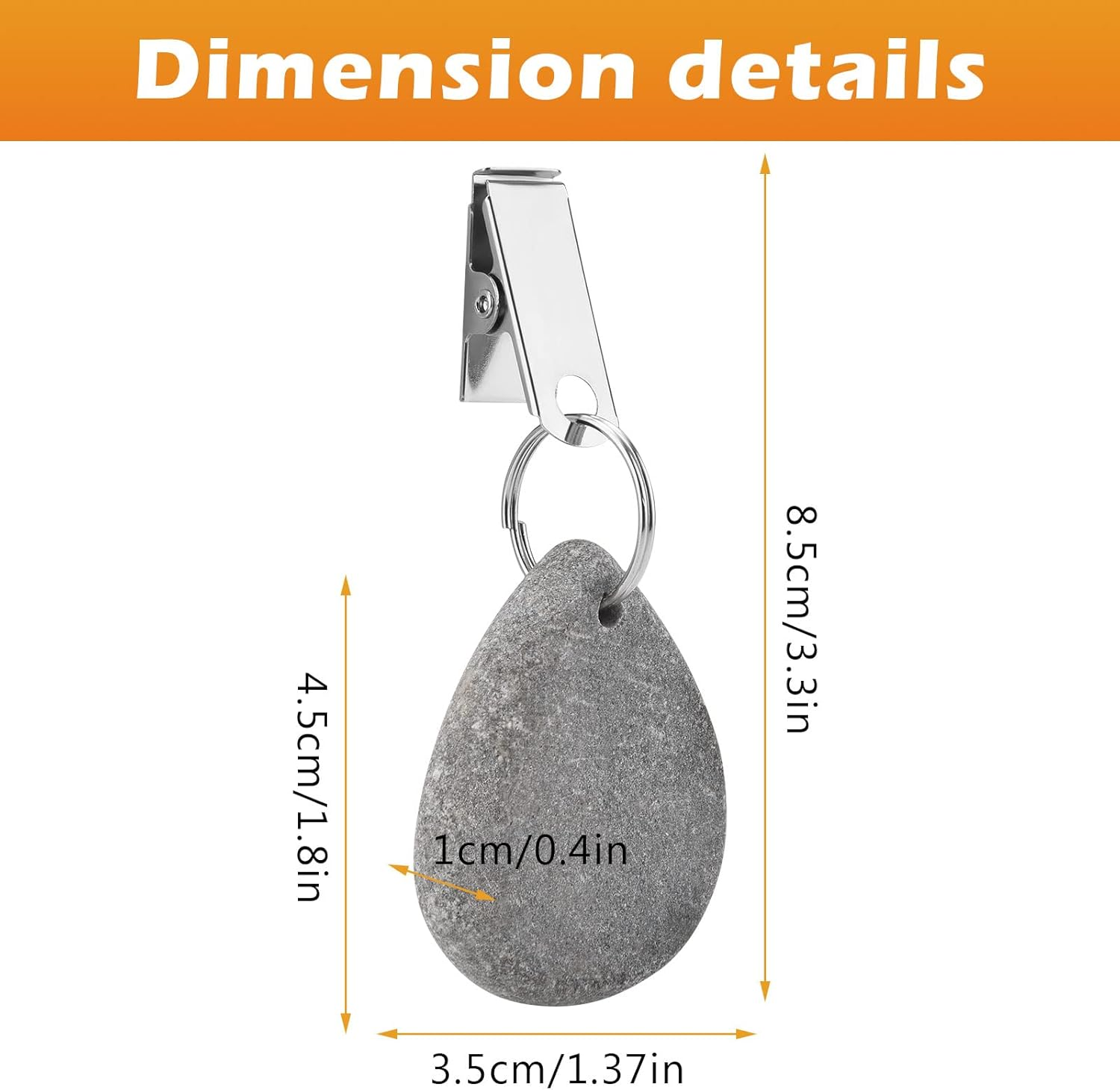 Tablecloth Weights, 8 Pcs Tablecloth Pendants with Clips, Heavy Duty Marble Table Cloth Weights for outside Table, Table Clips for Home Picnic Wedding Tables Decoration image number 6