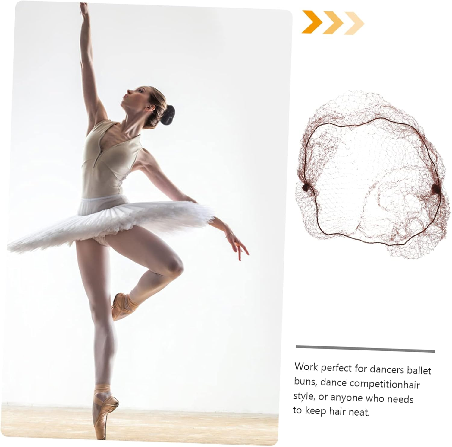 BIUDECO 50Pcs Invisible Elastic Hair Nets for Women Reusable Bun Net Elastic Mesh Hairnet Hair Bonnets Soft Comfortable for Hospital Lab Restaurant image number 1