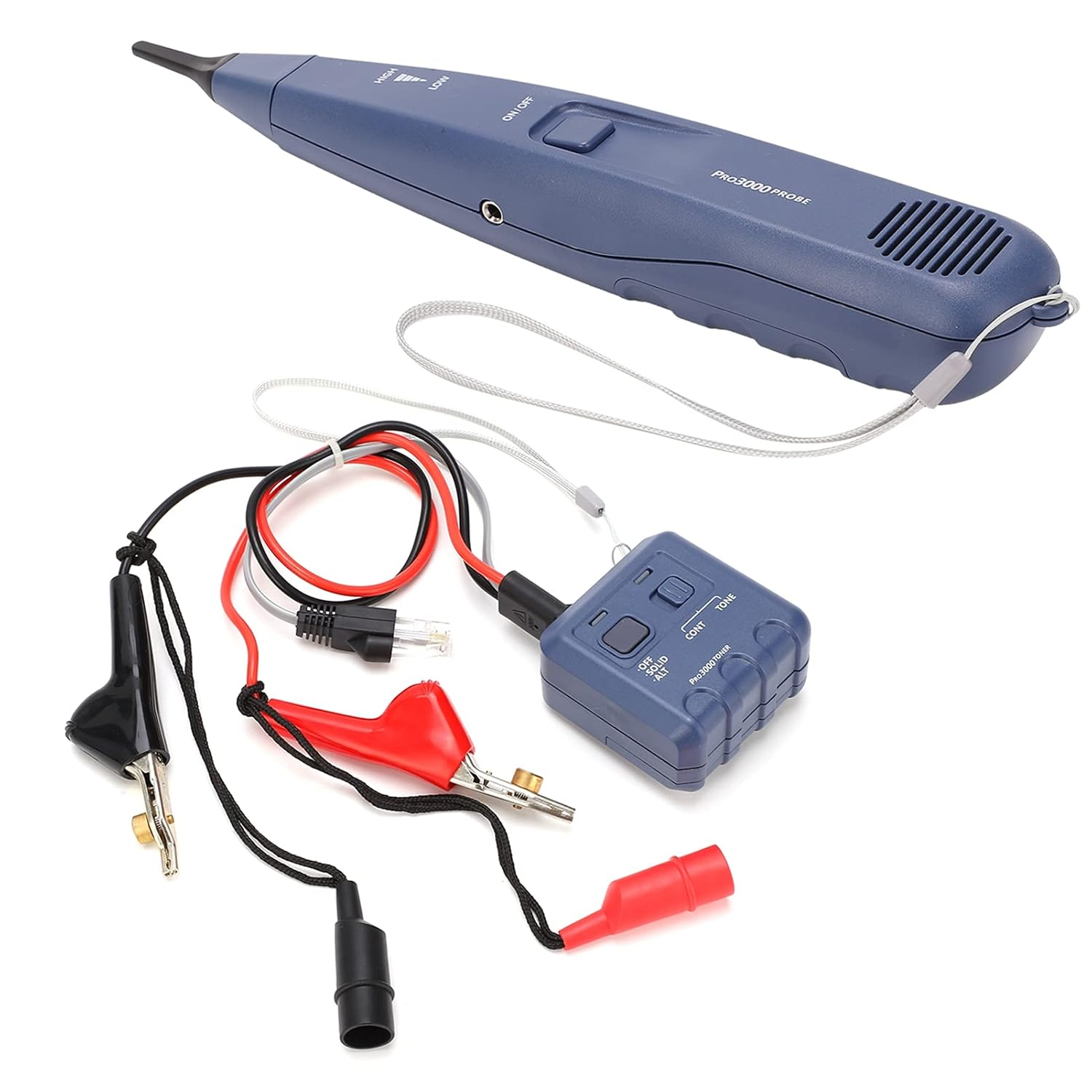 Pro3000 Tone Generator and Probe Kit, Smarttone Technology, Handheld Telephone Line Circuit Finder Audio Generator Locator Cable Detector Tool image number 6