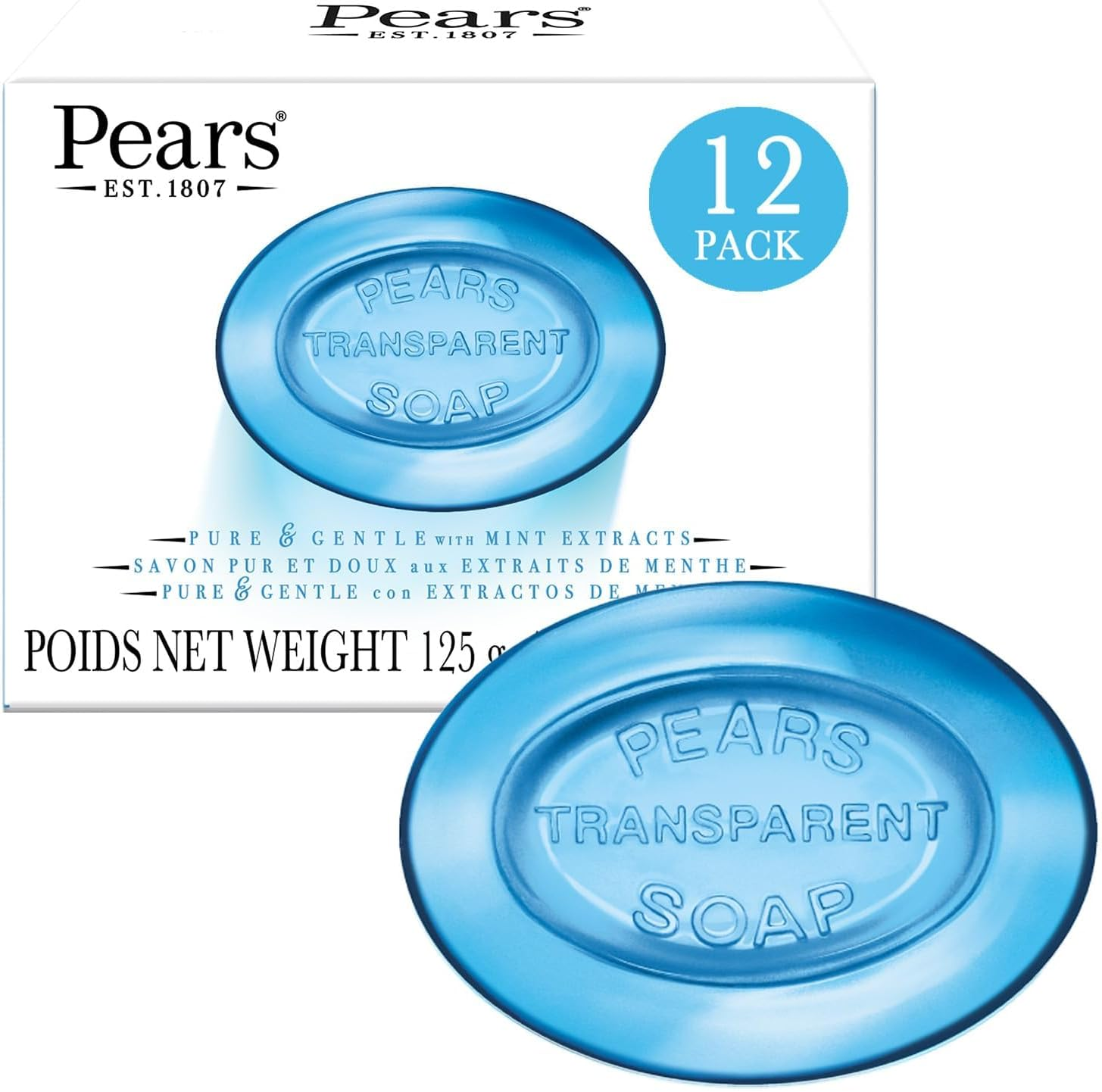 Pears Soap with Mint Extract 130Ml (12 Pack) image number 3