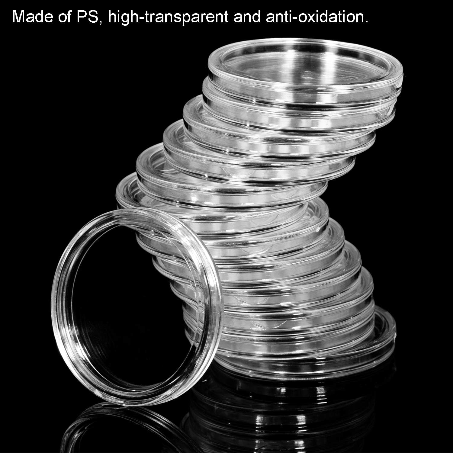 FRIMOONY 41Mm Coin Capsules, with Foam Gasket and Plastic Storage Box, for Coin Collection image number 3