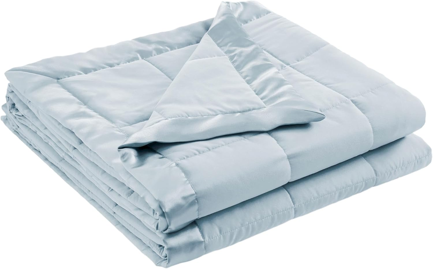 Madison Park Windom down Alternative Blanket, Premium 3M Scotchgard Moisture Wicking Treatment, Lightweight and Soft Bed Cover for All Season, Satin Trim, Seafoam Full/Queen