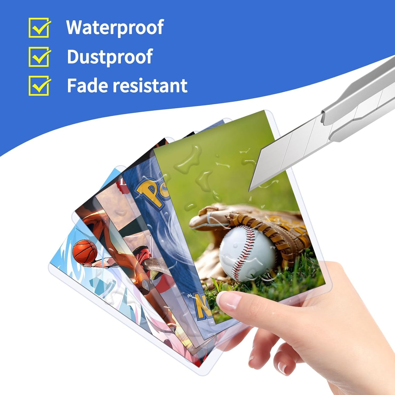 200 Card Sleeves Top Loads for Cards, Cardnovux 3"X4" Baseball Card Protectors Hard Plastic, Premium Toploads Card Holder for Trading Sports Football Game Cards (100Pcs+100Pcs) image number 4