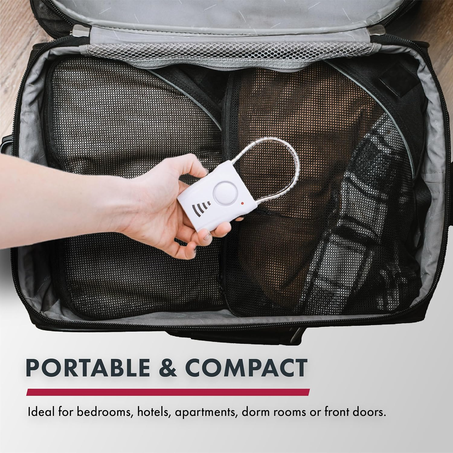 Sabre Door Handle Alarm &ndash; 110Db Door Alarm for Home Security &ndash; Audible up to 600 Feet (185M) Away &ndash; Vibration-Triggered Security Alarm Sounds When Door Knob Is Touched from Outside image number 6