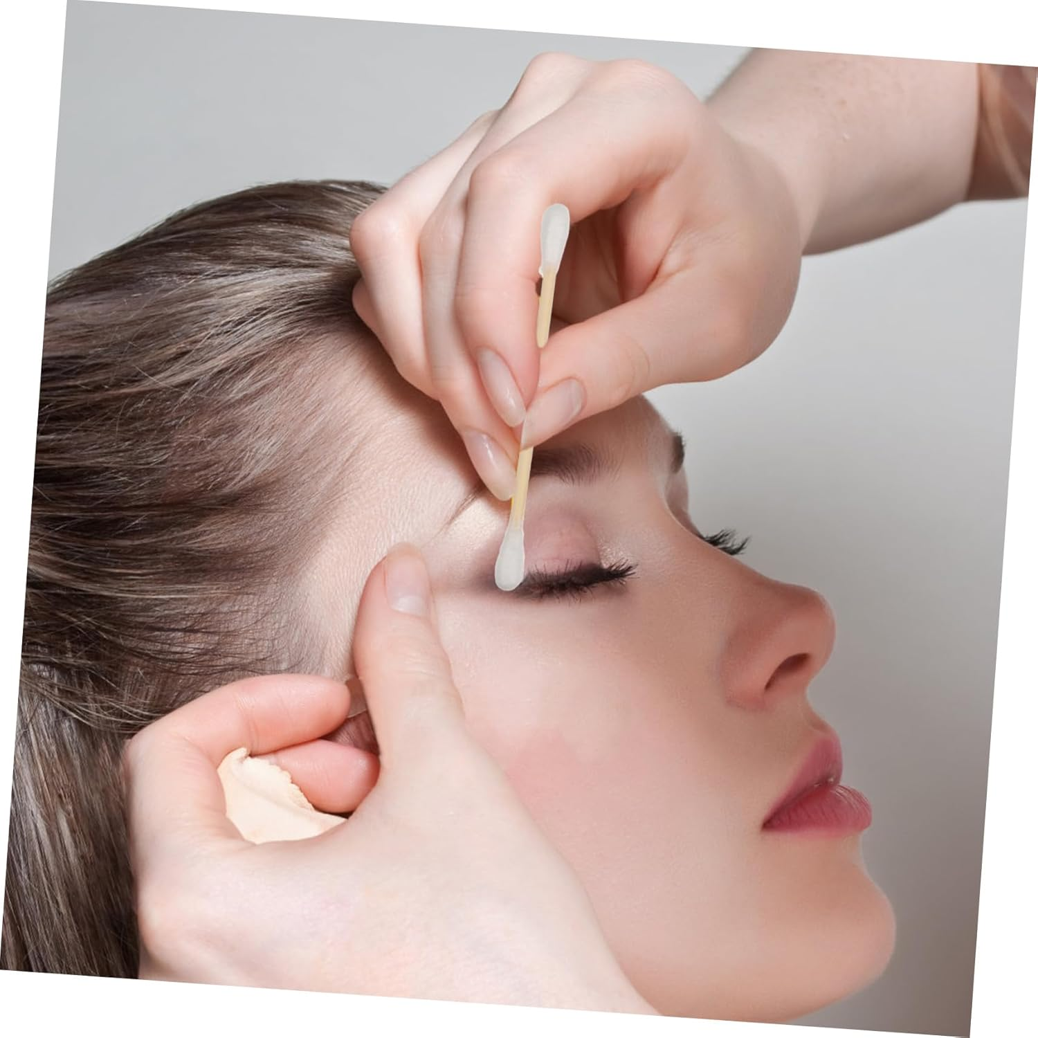 100Pcs Cotton Swabs Makeup Removal Soft Bamboo Stick Tips for Eye Tattoo Keyboard Cleaning Gauze Swabs for Cotton Distribution image number 4