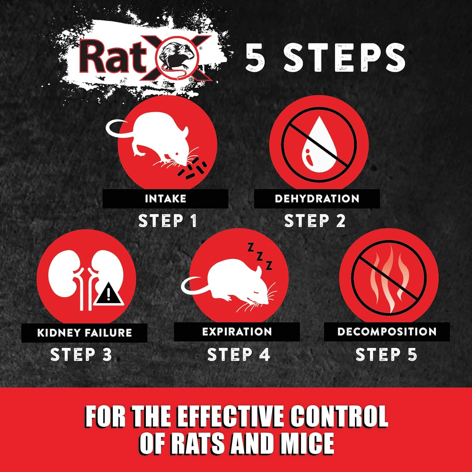 Ratx Throw Packs- for All Species of Rats and Mice. Safe around Pets image number 4