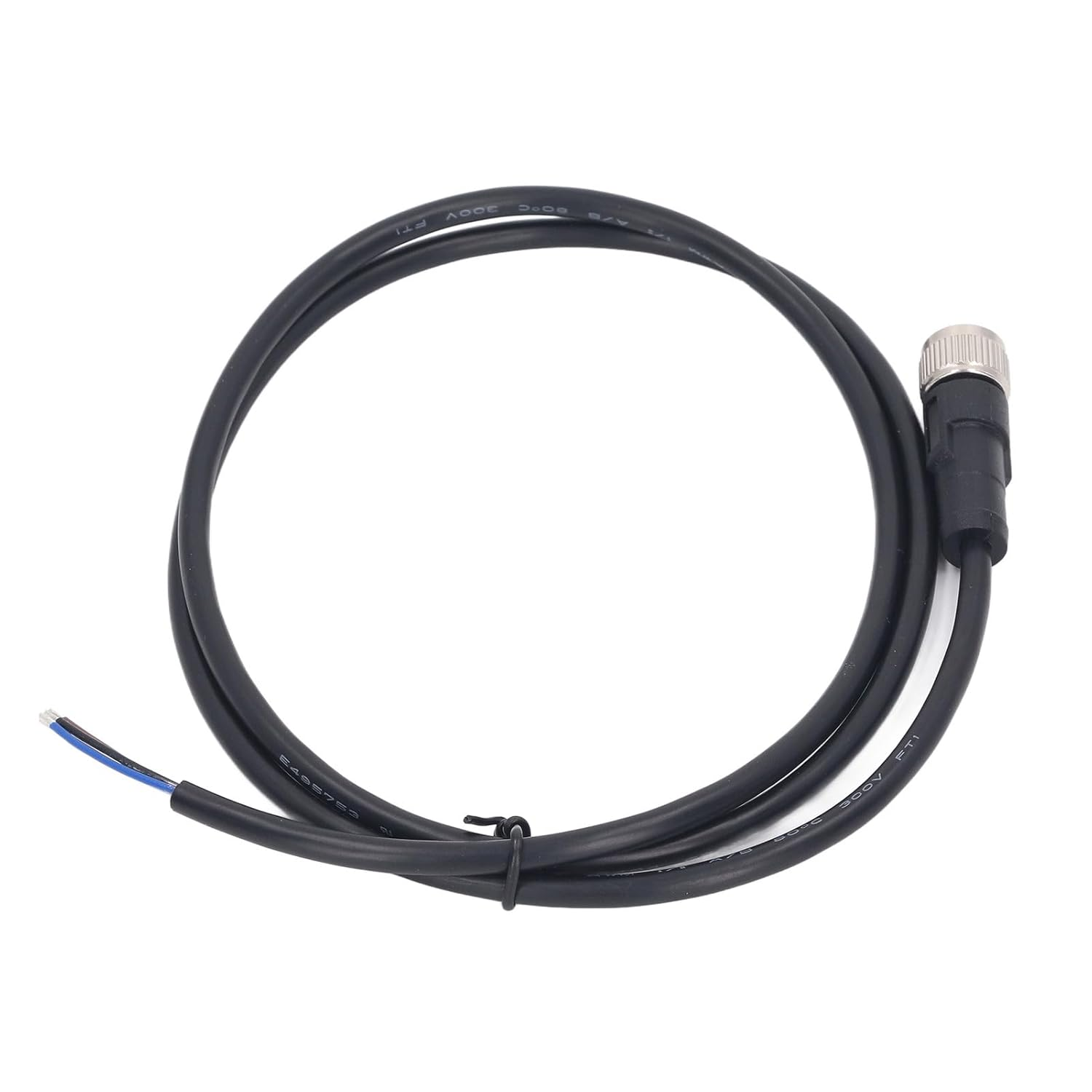 Hyuduo M12 Female Connector Cable, 4-Pin Aviation Electrical Cable, 1M Length, IP67 Waterproof, PVC Fireproof, 22 AWG, Industrial Sensor Wire image number 1
