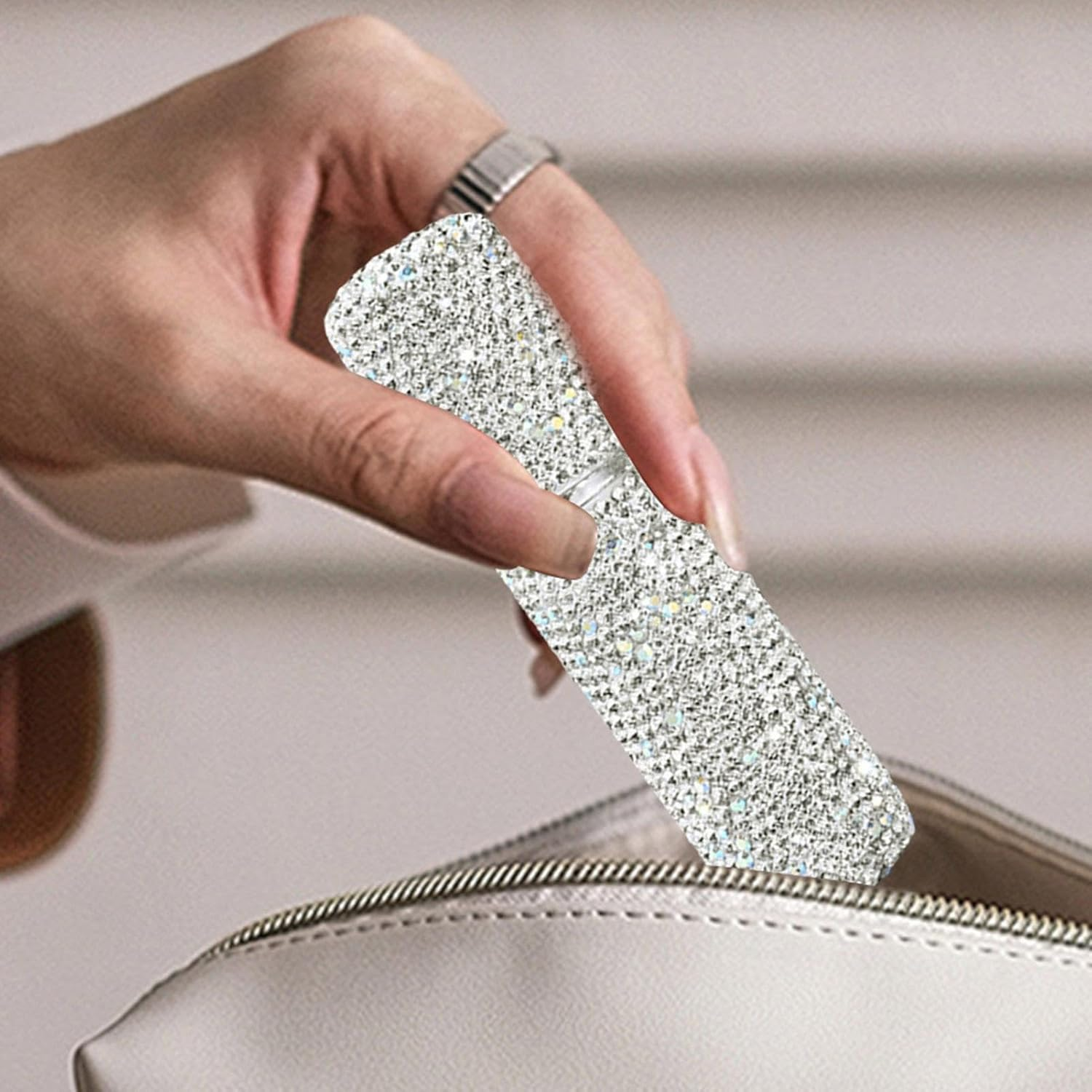 Nexusectar Bling Spray Bottles - Spray Bottle | Atomizer 10Ml Bling Rhinestone Sample Container, Reusable Bling Cosmetic Bottle for Hairspray