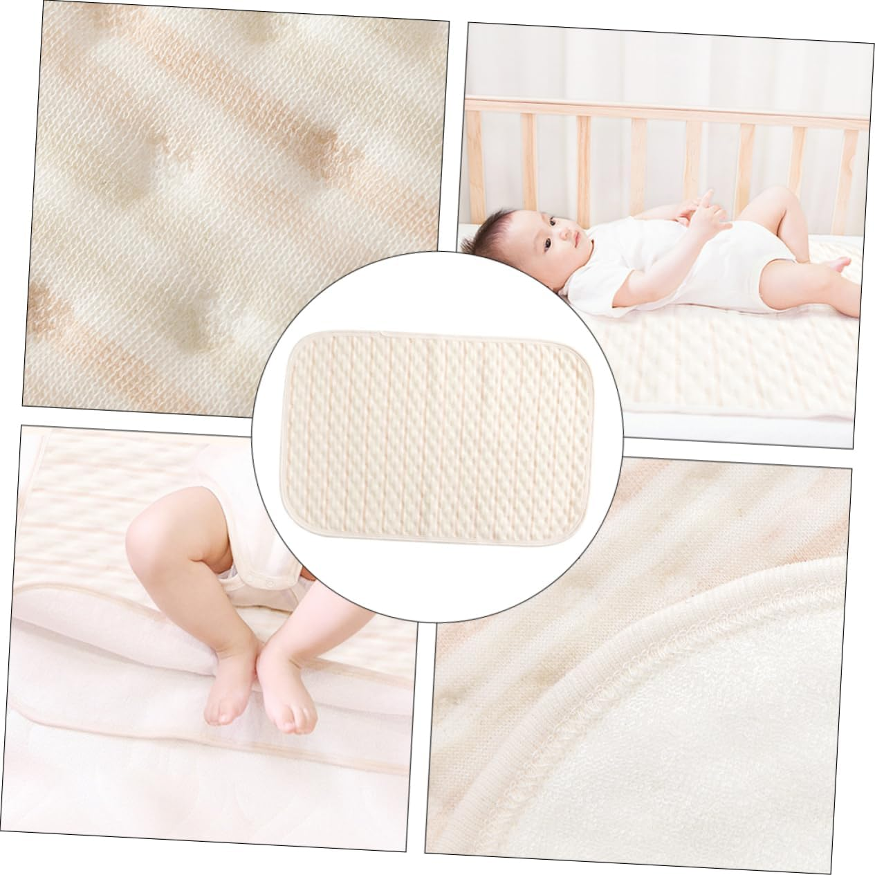 Vaguelly Baby Waterproof Urinal Septum Pad for Infants, Washable Cotton Diaper Changing Mat Water Absorption, Suitable for Newborns and Toddlers image number 5