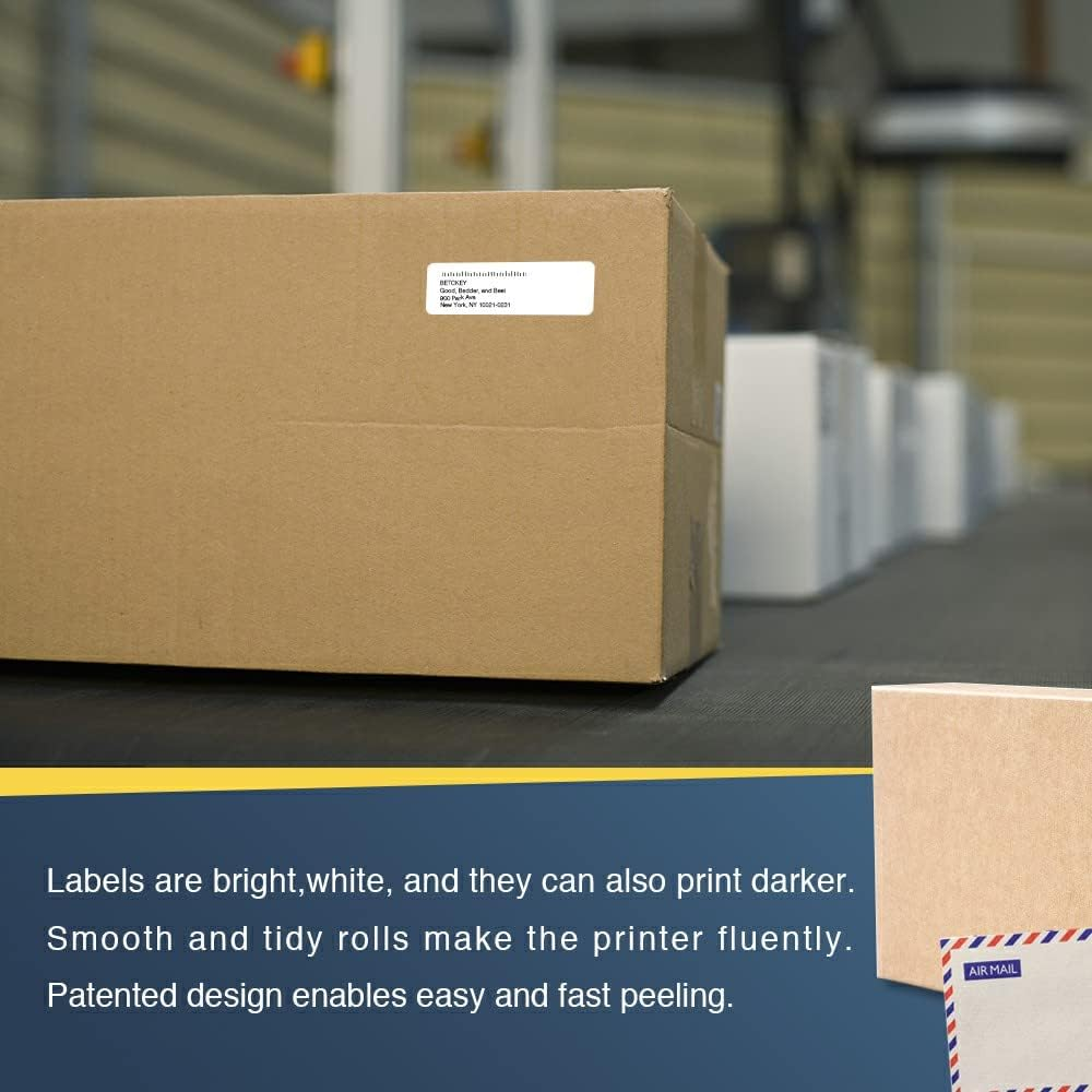 BETCKEY - Multi-Purpose Address Labels Replacement for Brother DK-11204 (17Mm X 54Mm), Compatible with Brother QL Label Printers [6 Rolls/2400 Labels] image number 1