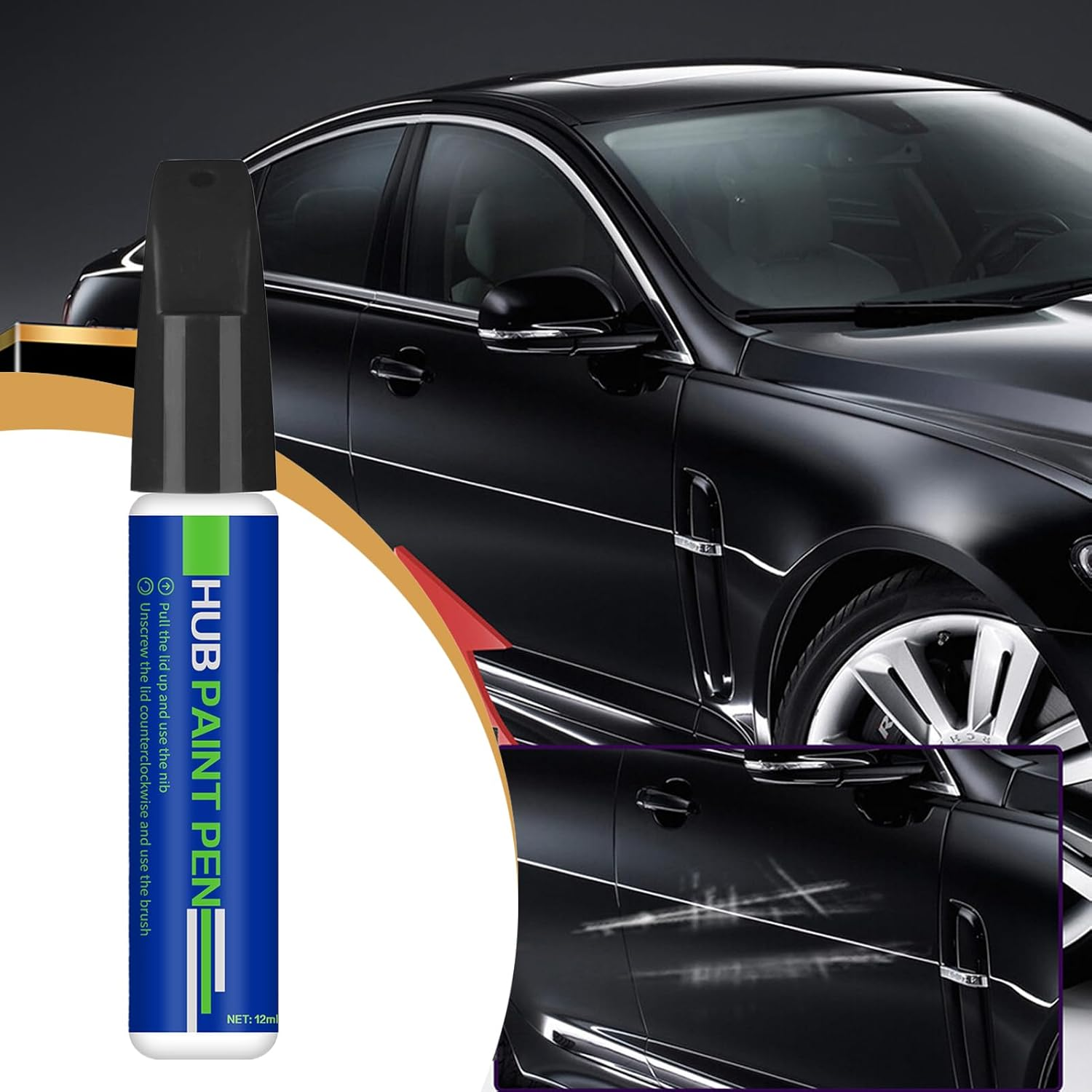 Car Paint Touch up | Paint Pen for Car | Quick-Dry Scratch Repair Filler Precise for Metal Leather Furniture Wood image number 1