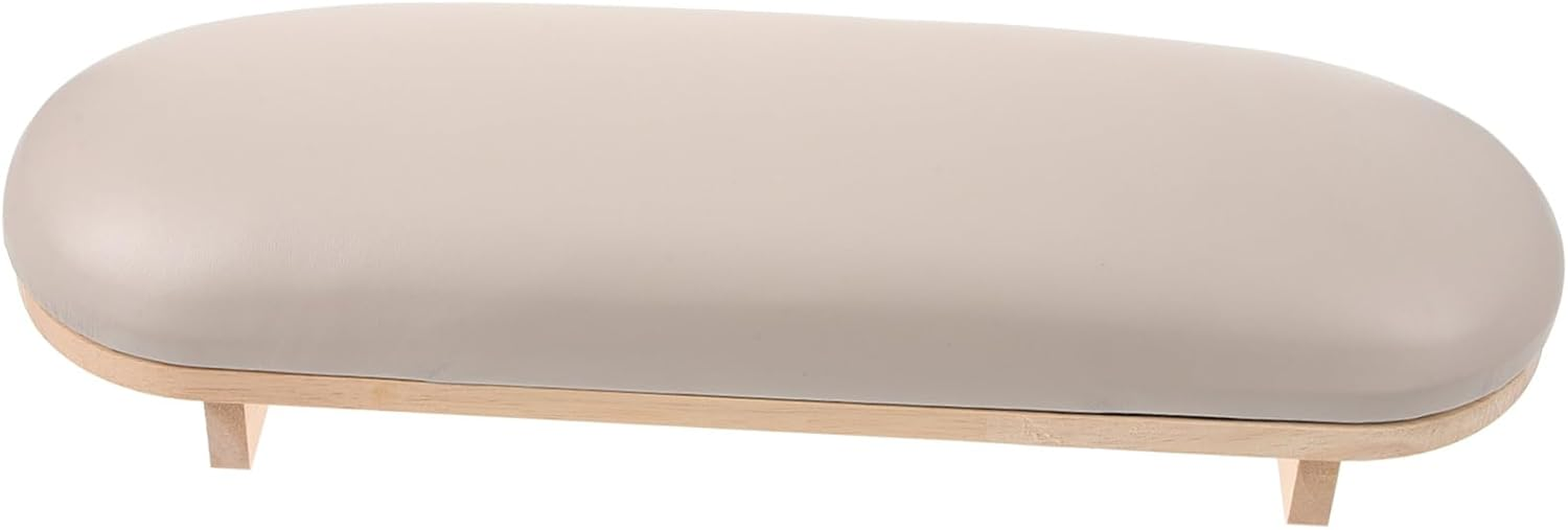 DEARMAMY Nail Arm Rest Pillow Leather Cushion for Nail Art Stable Hand Rest Stand for Manicure at Home Salon Comfortable Support for Nails Tech Wooden Base image number 1