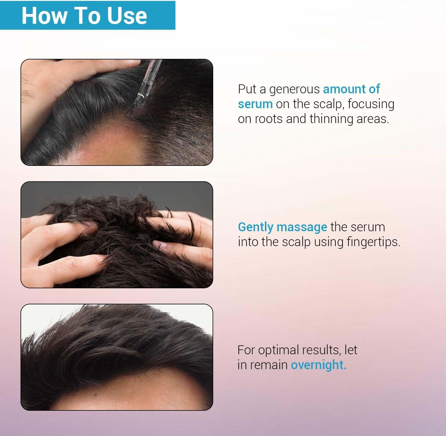 Sotrue Hair Growth Serum with Redensyl 3%, Procapil 3%, Anagain 4% and Baicapil 2% Hair Growth Actives, Stimulates Hair Growth, Hair Fall Control Serum for Women Men, for All Hair Types, 30Ml image number 2