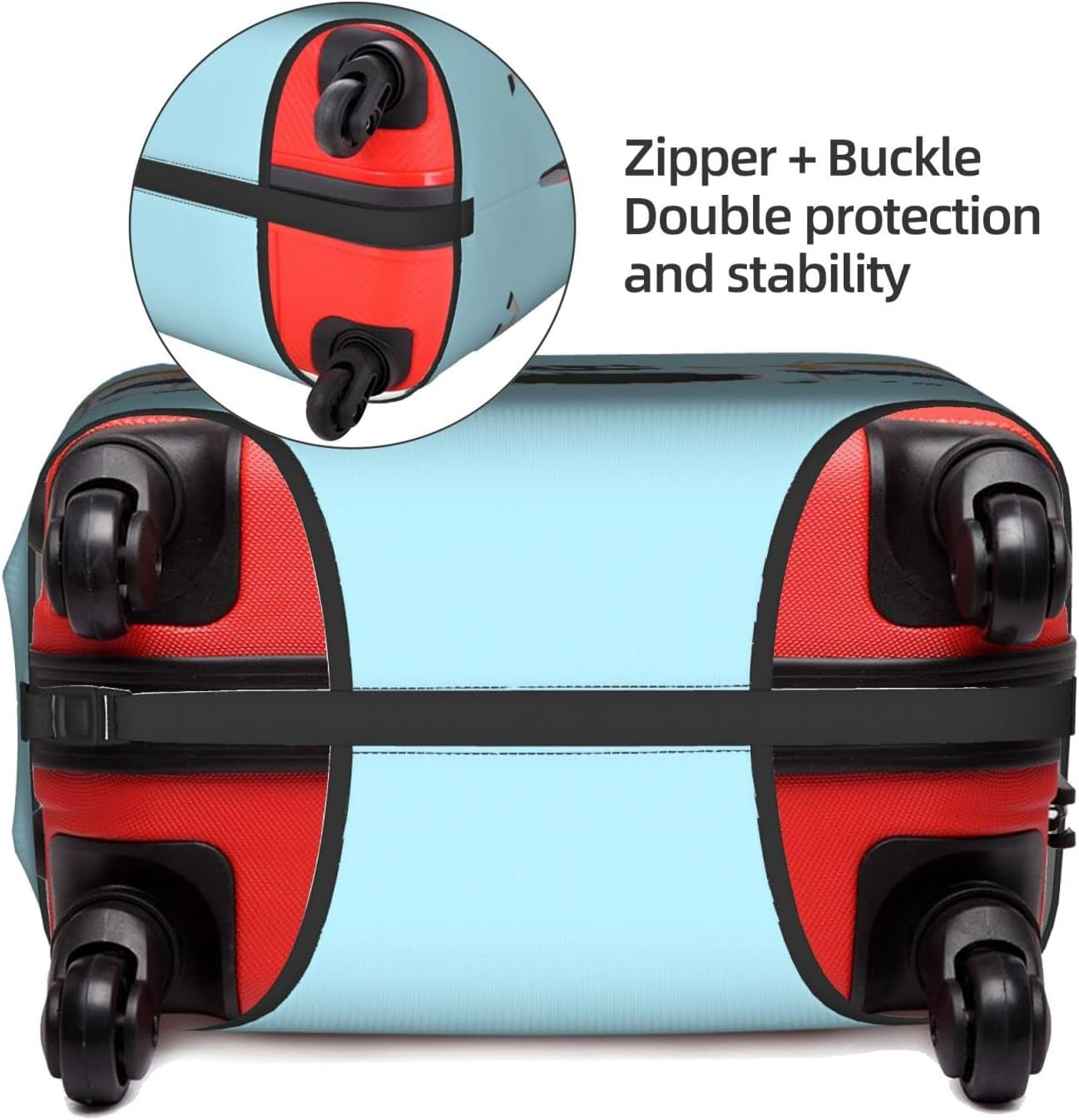 Jazz Drum Luggage Cover Anti-Scratch Suitcase Protector Fits 18-32 Inch Luggage image number 2