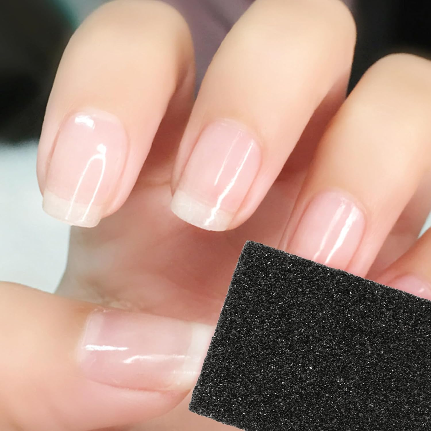 TEHAUX 50Pcs Black Mini Nail Sponge Files Buffer Blocks Small Double-Sided Nail Polisher for Manicure and Pedicure Care in Salon and Home Use image number 4