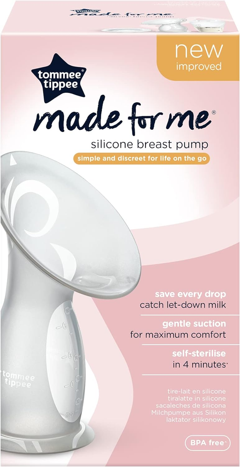 Tommee Tippee Silicone Manual Breast Pump, 100Ml, Milk Saver and Let down Catcher to Express, Relieve or Catch Excess Breast Milk, Includes Sterilising Lid