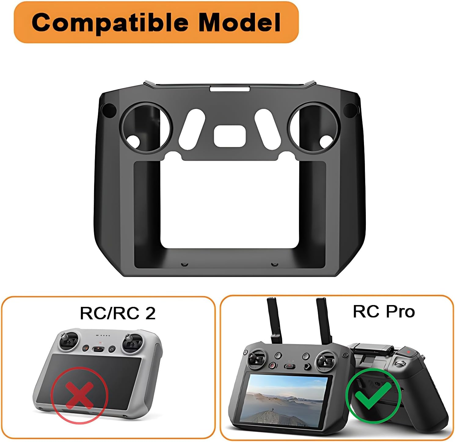 ZWLLKJGS Mini 3 Pro Silicone Protective Case + 9H Screen Protector for Dji Mini 3 Pro/Mavic 3 Cine/Mavic 3 Pro RC Pro Controller, Drone Accessories image number 3