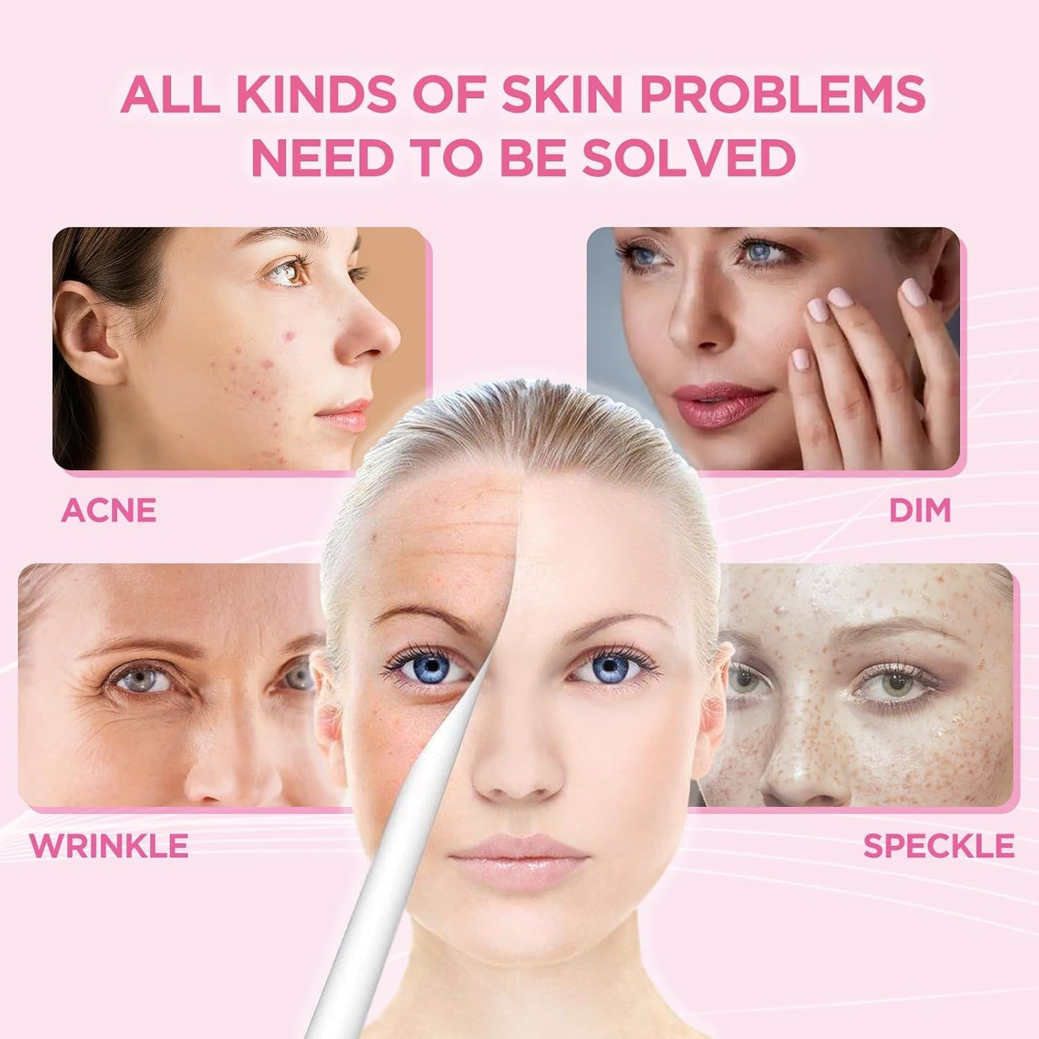 Led Face Mask - 7 Color Photon Facial Mask for Skin Care, Red Light Mask for Glowing Skin, Home Face Lifting Skin Rejuvenation Beauty Mask