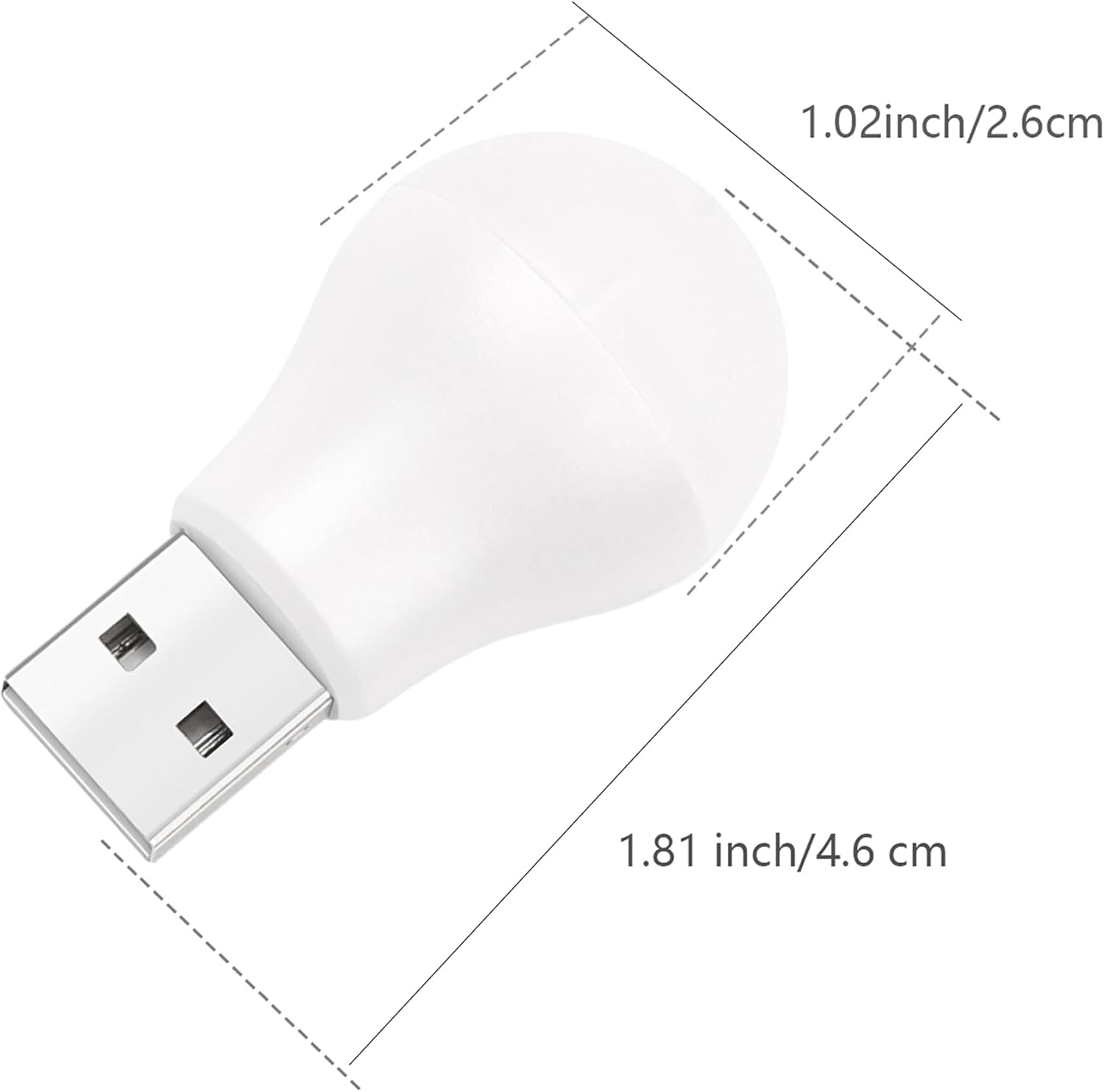 Vagocom 6Pack USB Plug in Night Lights, Mini LED Portable Nightlights for Hallway, Bedroom, Bathroom, Travel (Warm White Light) image number 5