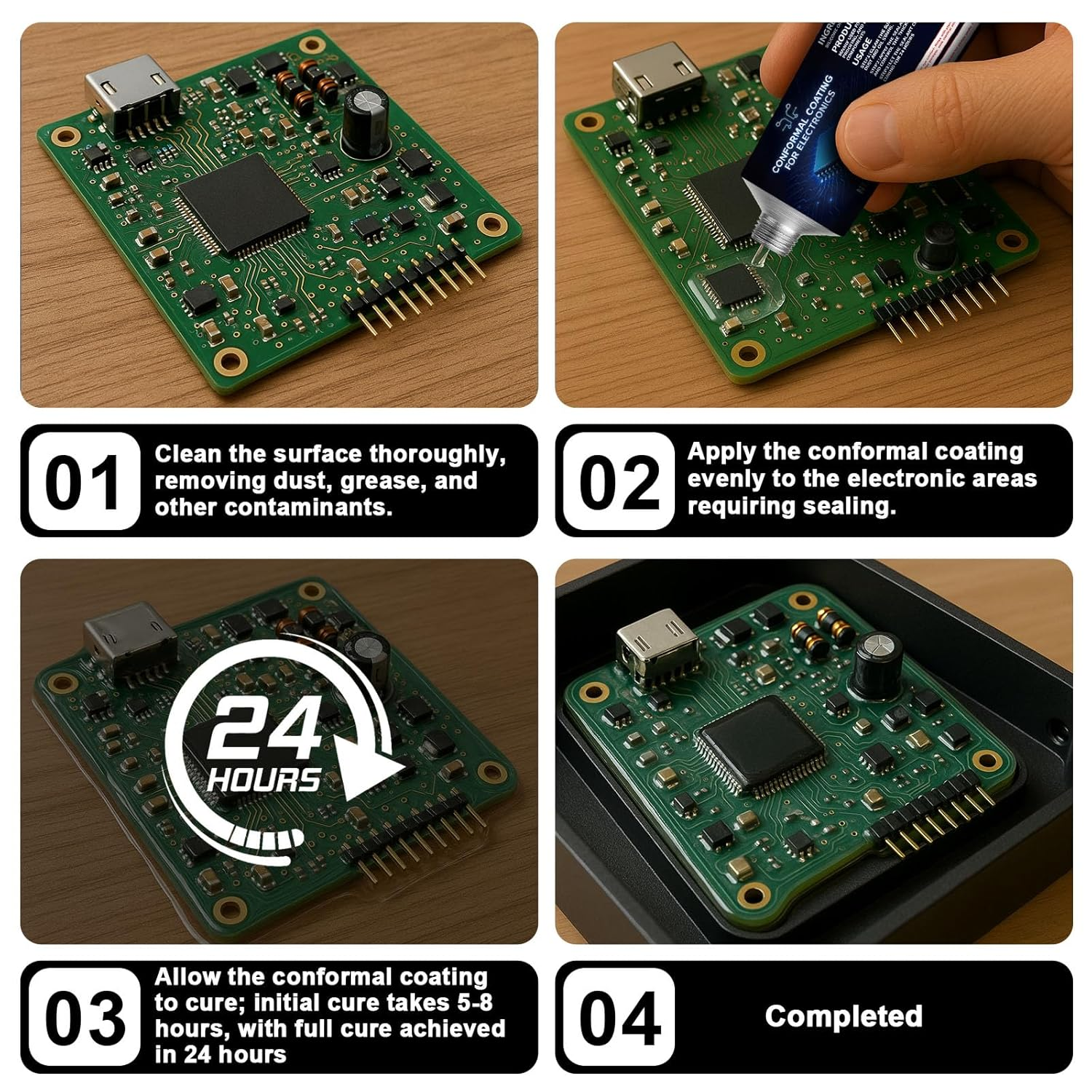 100Ml Conformal Coating for Electronics, Potting Compound for Circuitry Provides Sealing, Insulation, Waterproof and Dustproofing Functions to Ensure the Stable Operation of Electronic Components image number 3