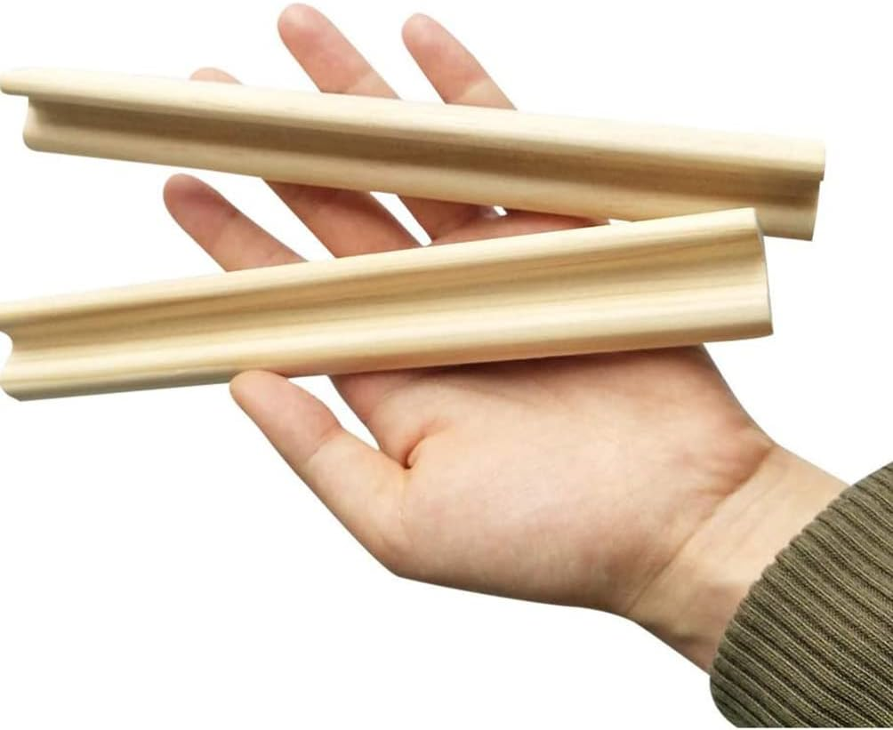 Alipis Mahjong Tile Holder Domino Racks Wooden Domino Trays Domino Holders Organizer Letter Display Bases Domino Tiles Holders for for Mexican Train, 4Pcs Dominos Holder Tray Train Rack image number 4