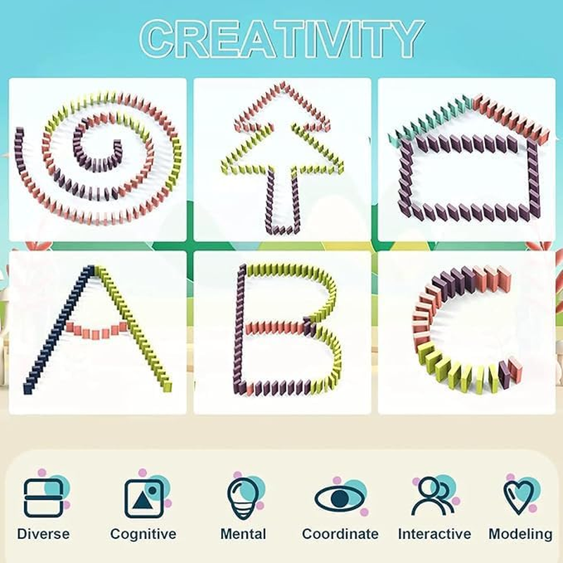 Dominoes Rally Toy Set - Creative Domino Train, Fun Domino Games for Kids Boys and Girls image number 2