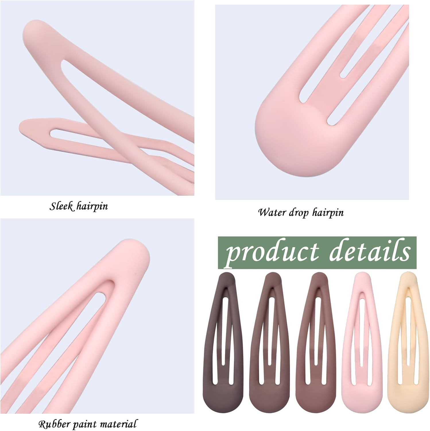 30 Pieces Hair Clips, 5 Cm Hair Clips Girls, Barrette Hair Clip, Hair Clips for Girls, Hair Clips Metal, Multi-Colored Hair Clips Children image number 3