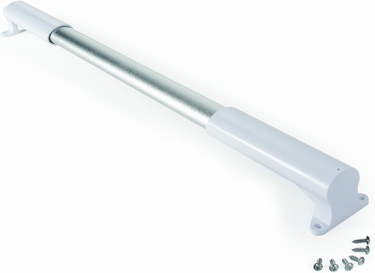 Camco Camper/Rv Screen Door Cross Bar | Protects the Screen Door & Allows for Easier Exit from Travel Trailer | Adjusts from 21-5/8-Inches to 28-5/8-Inches (42183), Black