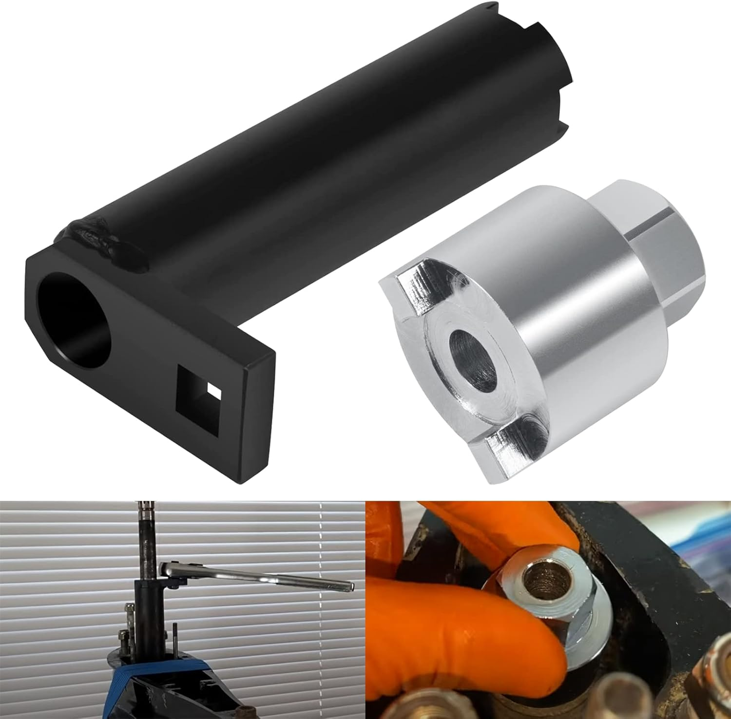 91-31107T Shift Shaft Bushing Tool and 91-43506 Drive Shaft Bearing Removal and Installation Threaded Wrench Tool Fit for Mercury Outboard image number 5