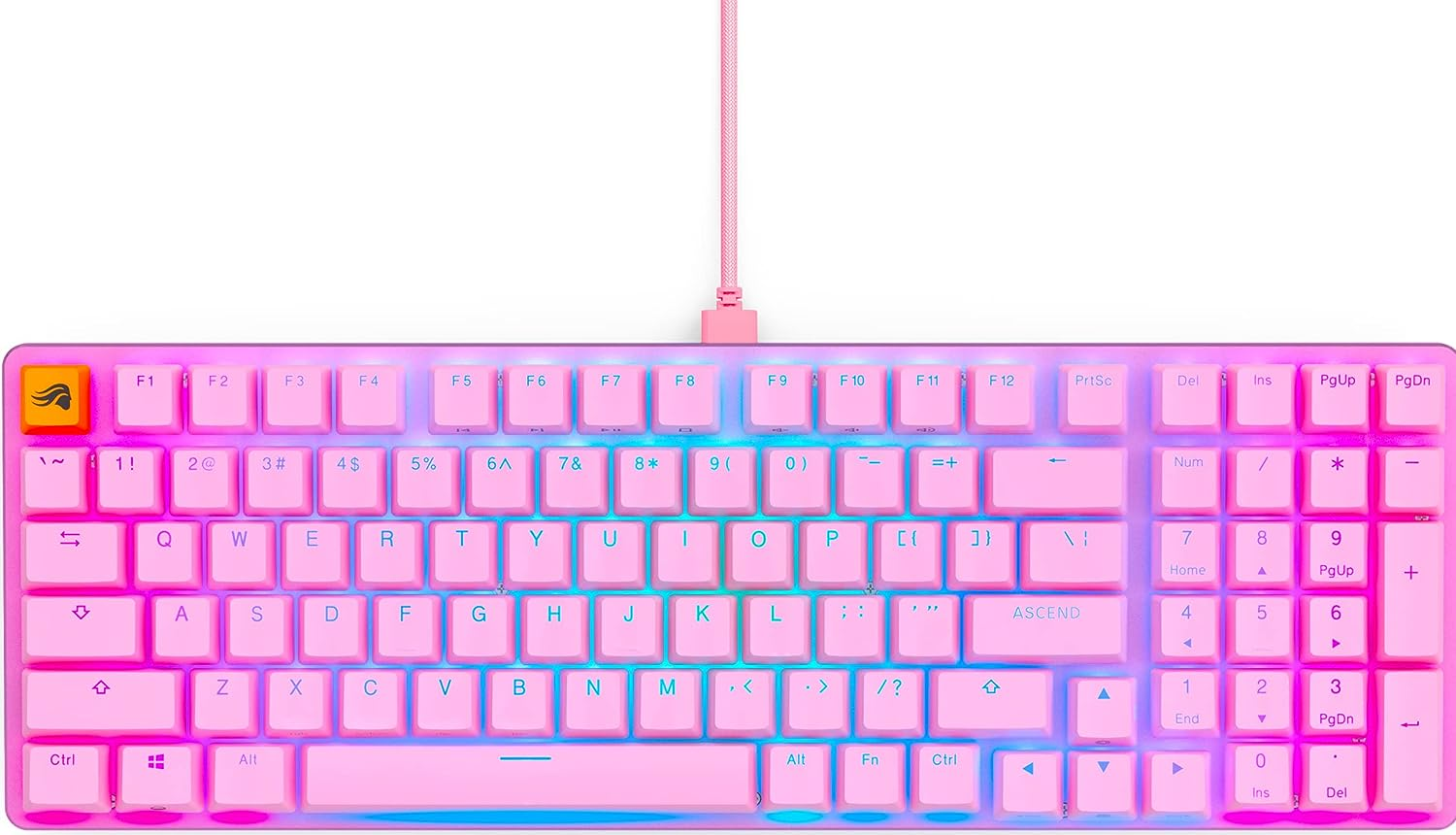 Glorious Gaming Keyboard - GMMK 2 - TKL Hot Swappable Mechanical Keyboard, Red Switches, Wired Keyboard Gaming, Compact - Full Size Keyboard (Black RGB Keyboard)