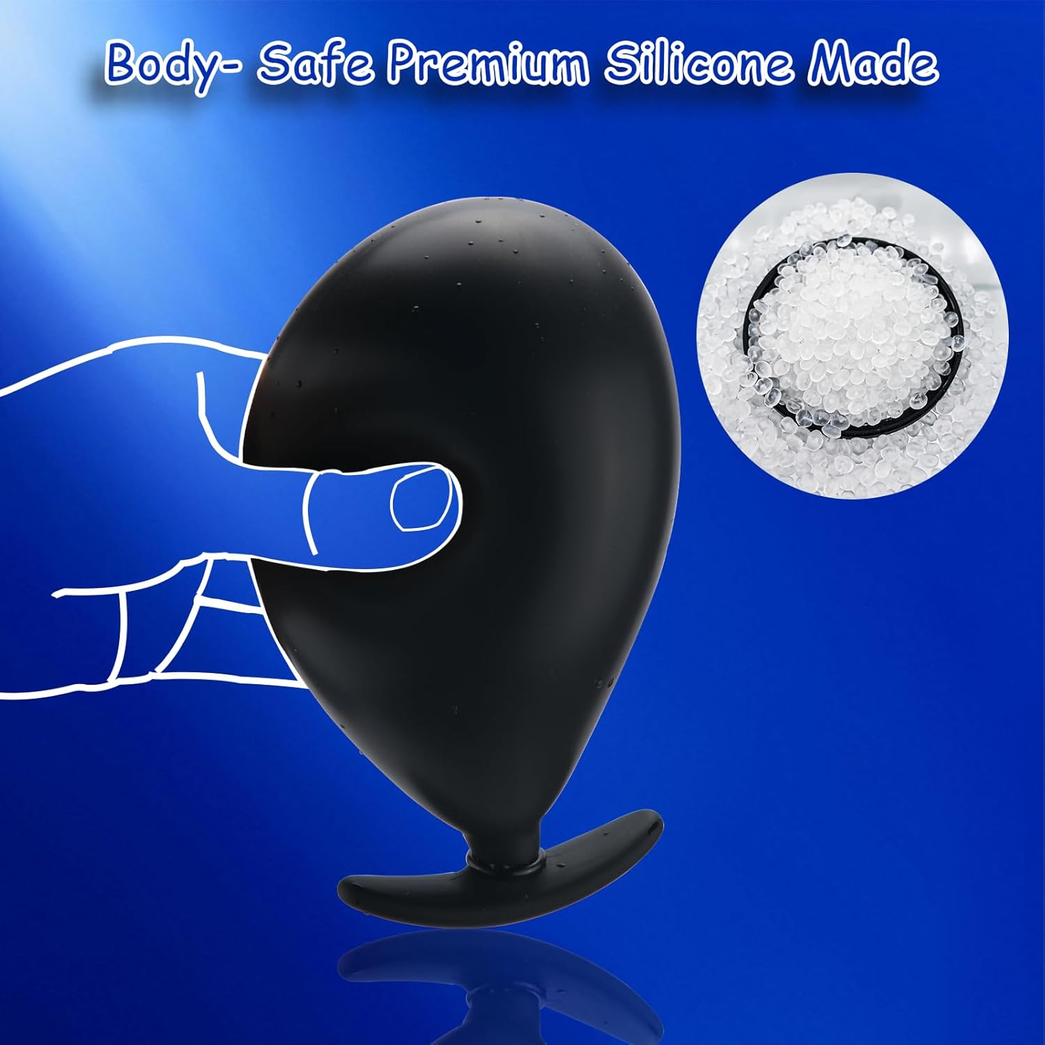 Silicone Inflatable Anal Plug, Expandable Butt Plug G Spot Stimulator Prostate Massager with Quick Release Valve for Men, Women and Beginners, Flexible Sized Butt Plug with Detachable Pump