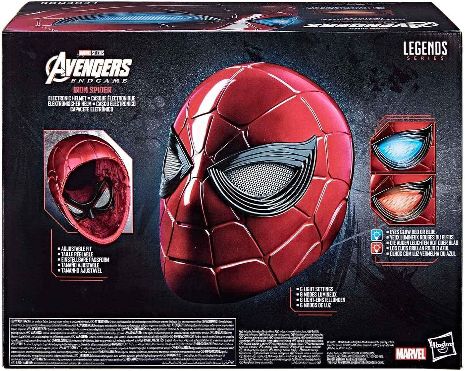 Marvel - Legends Series - Spiderman Iron Spider Electronic Helmet - Glowing Eyes - Inspired by Spider-Man: No Way Home - Collectible Roleplay and Toys for Kids - Boys and Girls - F0201 - Ages 14+ image number 1