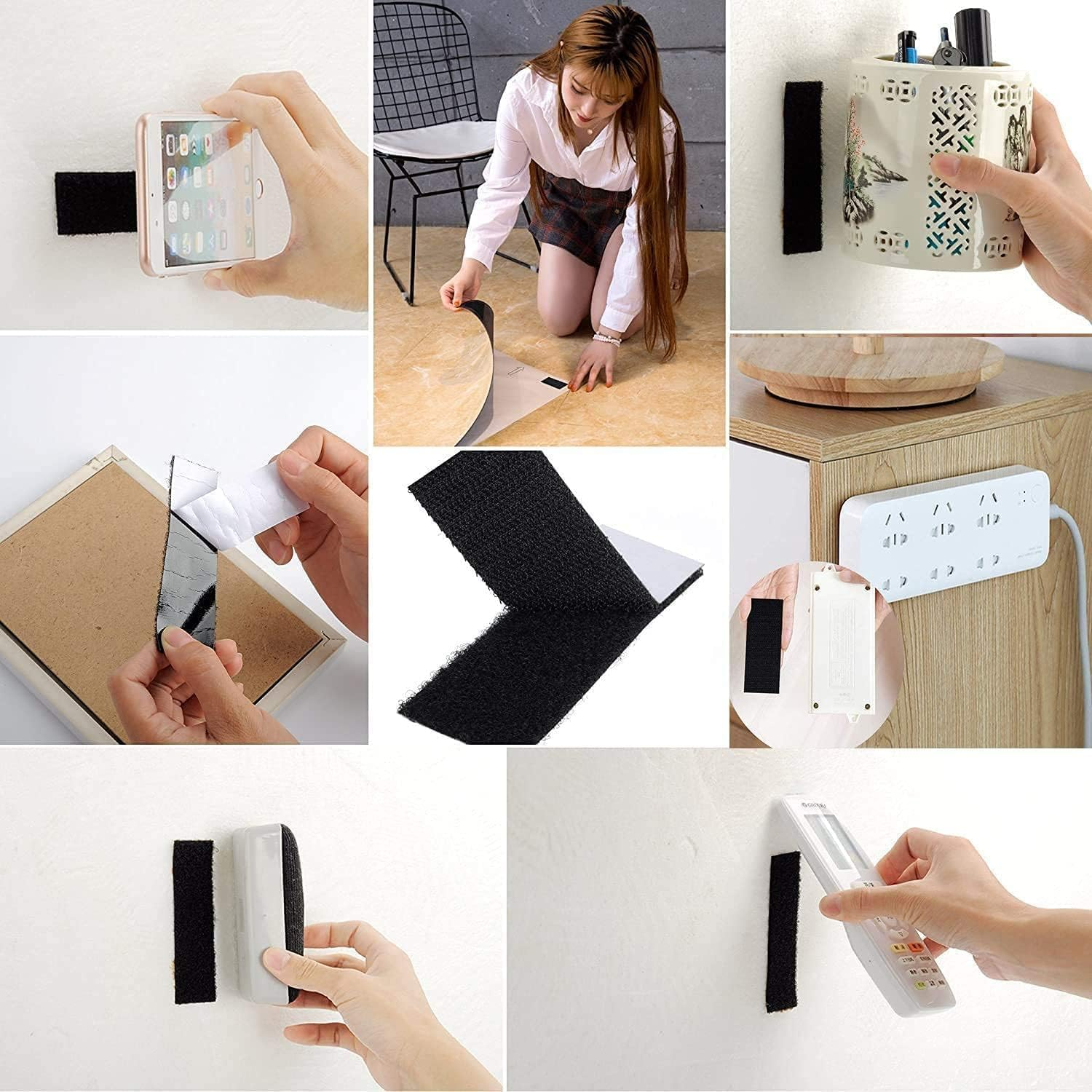 Wzenclave 15Pairs of Industrial Heavy Duty Velcro Tape Dots - Upgraded, Self-Adhesive Backing, Double-Sided Velcro Strips for Carpets, Sofa Cushions, Steps, Hanging Pictures, Office, and Home Use. image number 3