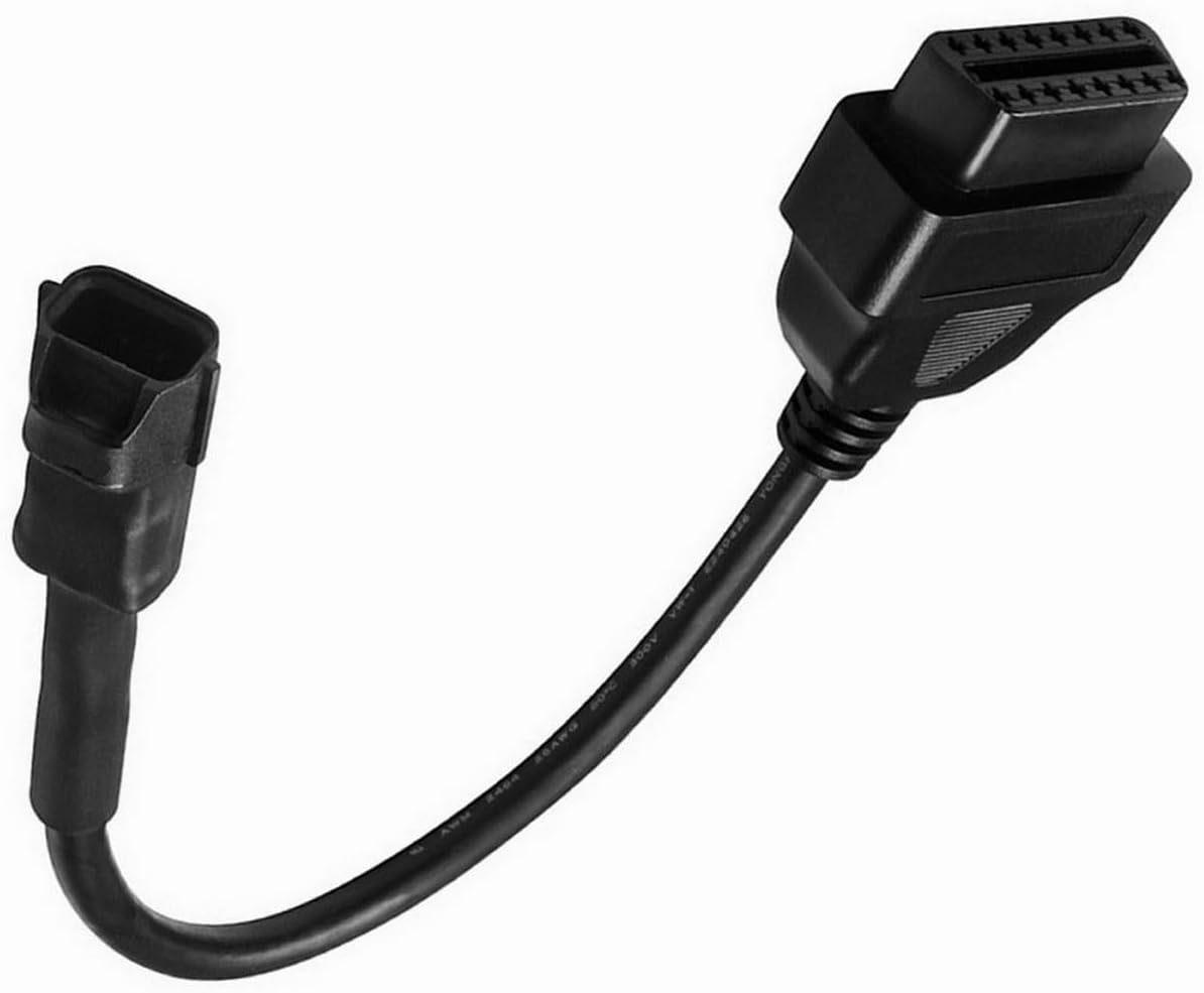 3 Pin to 16 Pin Diagnostic Adapter Cable OBD2 OBDII Compatible with Kymco image number 2