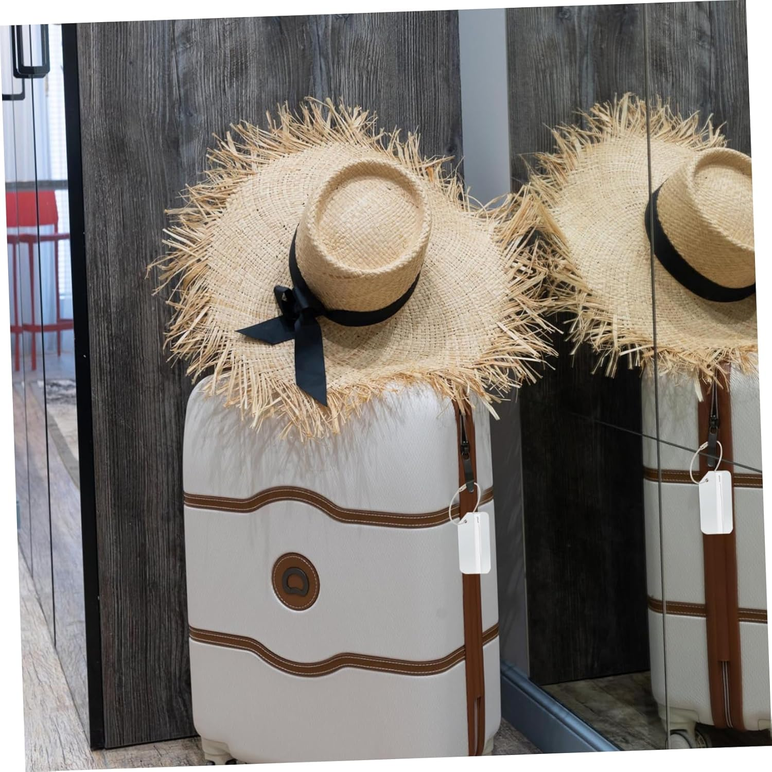 AKOOSY 6Pcs Aluminum Alloy Luggage Tag Label for Carry Luggage Bag Checked Travel Tags image number 1