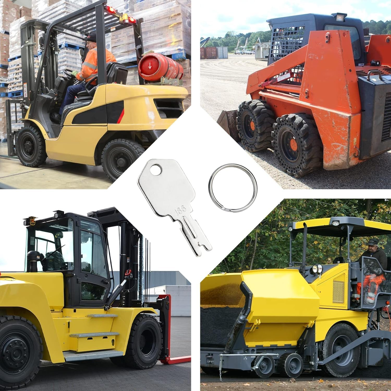 8 Industrial-Grade Forklift Ignition Key Sets - Hardened Steel Replacement Keys Suitable for 166/1430 Models | Special Start Keys for Warehouse Equipment image number 2