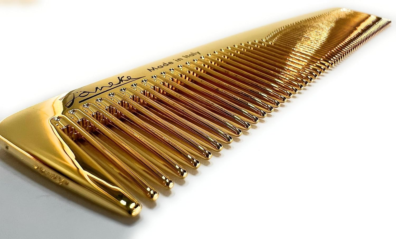 J&auml;neke Au813 Au813 Pocket Comb Gold 24 Carat Gold-Plated (Anti-Static) 5 1/2 Inch Approx. 14 Cm image number 1