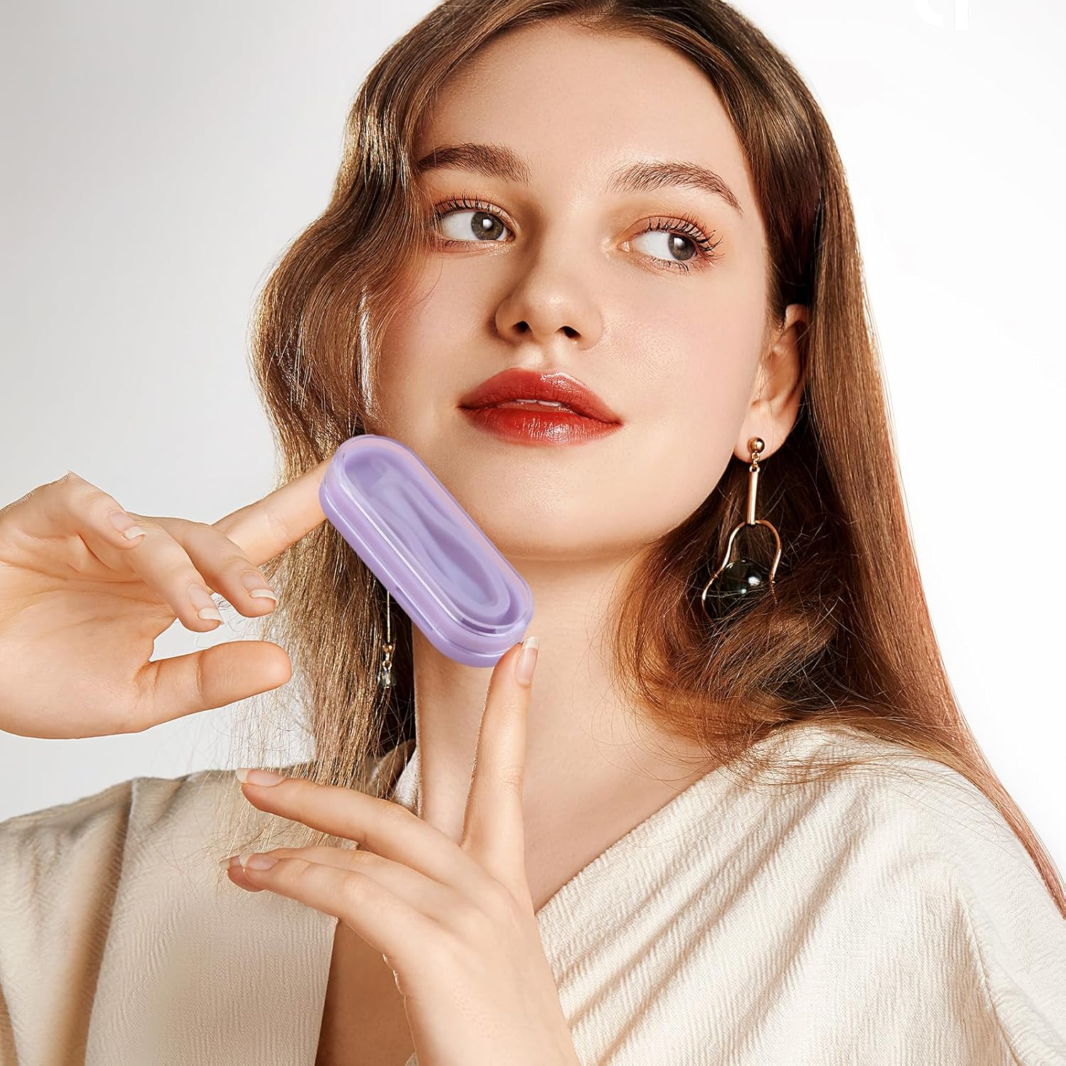 JEYORZY Pack of 6 Contact Lens Tweezers, Contact Lens Tweezers, Plastic Contact Lens Remover, Contact Lens Removal, Contact Lens Insertion Aid, Contact Lens Remover, for Travel Household image number 1