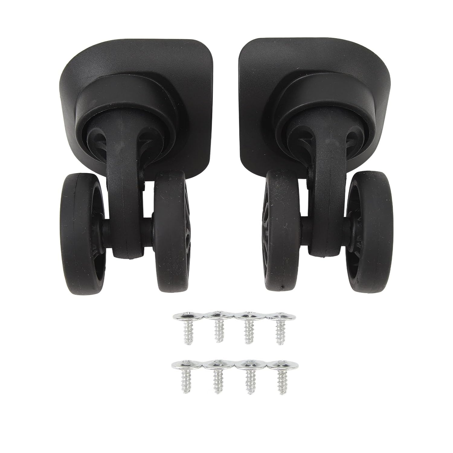 1 Pair ABS Rubber Universal Suitcase Wheels for Trolley Case, Lightweight Luggage Caster Replacement Wheel, Easy to Install, Travel Silent Wheel Set for Repairing image number 5