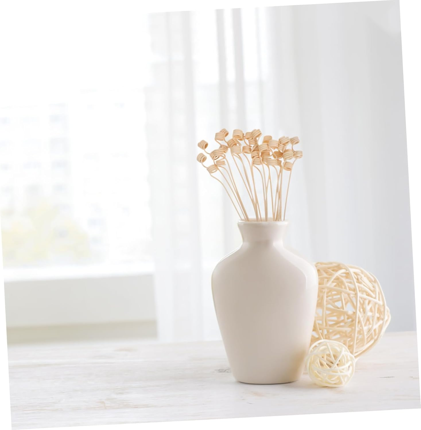 20Pcs Wavy Rattan Reed Sticks for Aroma Diffuser Essential Oil Sticks Large Rattan Diffuser for Home Office Use image number 2