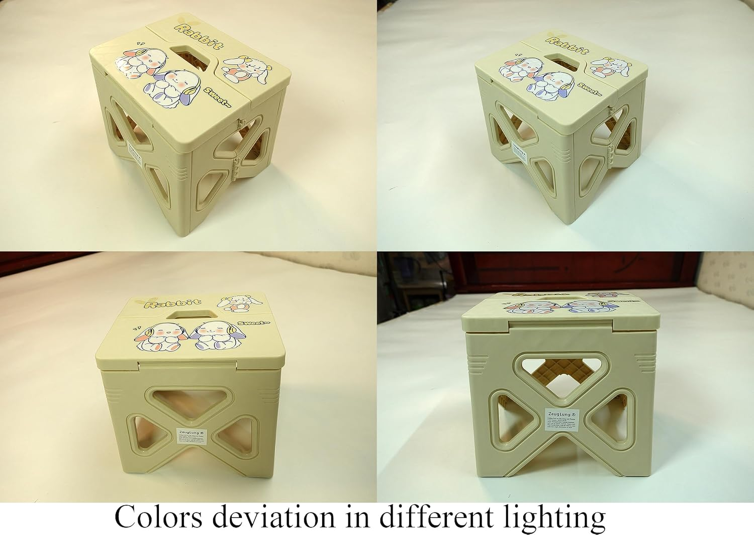 Small Folding Stool Portable, Seating Collapsible Stool, 20Cm Load 50Kg, Bathroom Kitchen Plastic Foldable Stools for Travel Camping Sitting image number 4