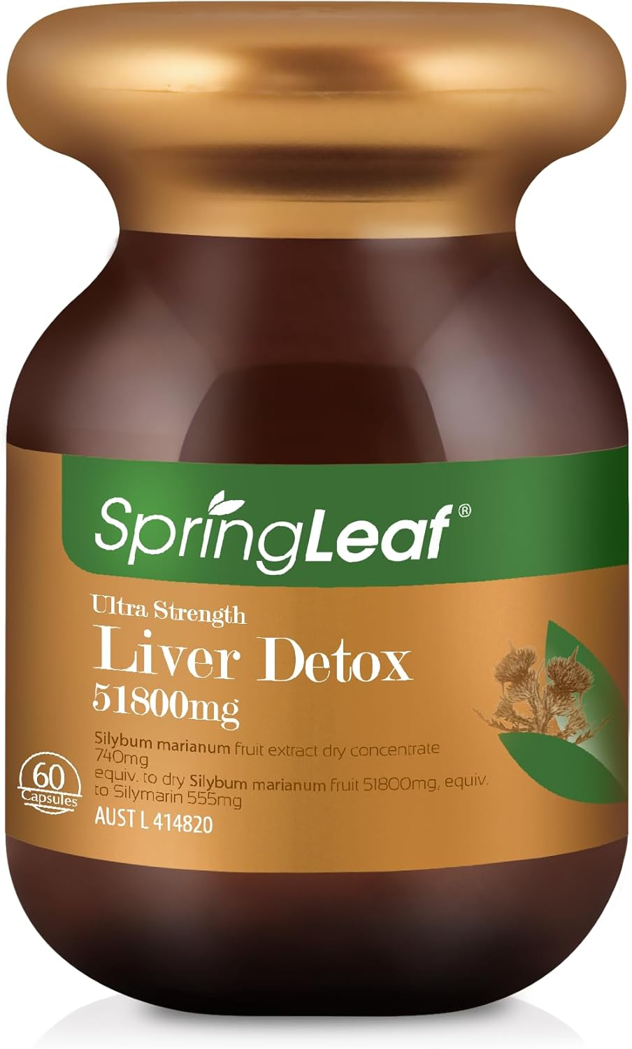 Springleaf Ultra Strength Milk Thistle, 51,800Mg, 60 Capsules, Herbal Supplement (60 Day) image number 2