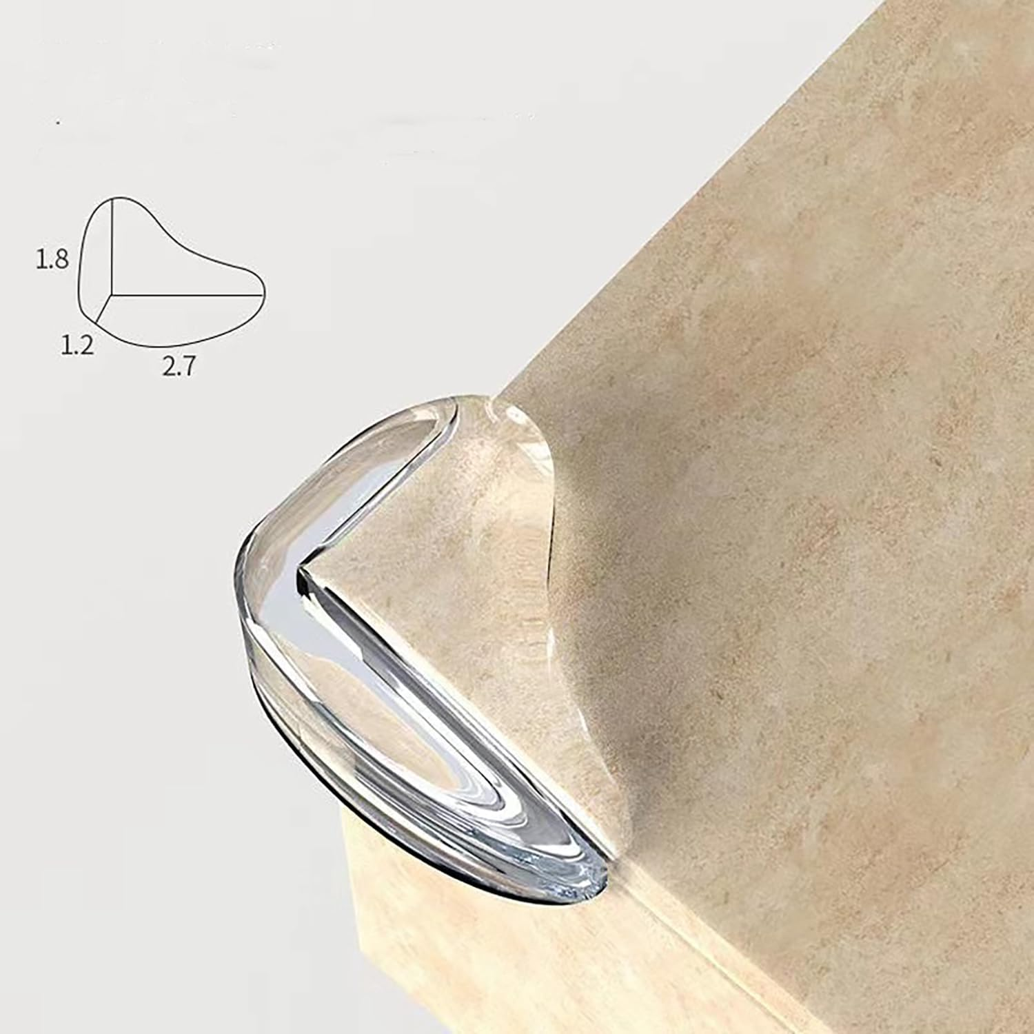 10 Pack Anti-Collision Angle Soft Transparent Furniture Corner Protectors Table Edge Corner Guards Corner Protector Clear Safety Bumper image number 4
