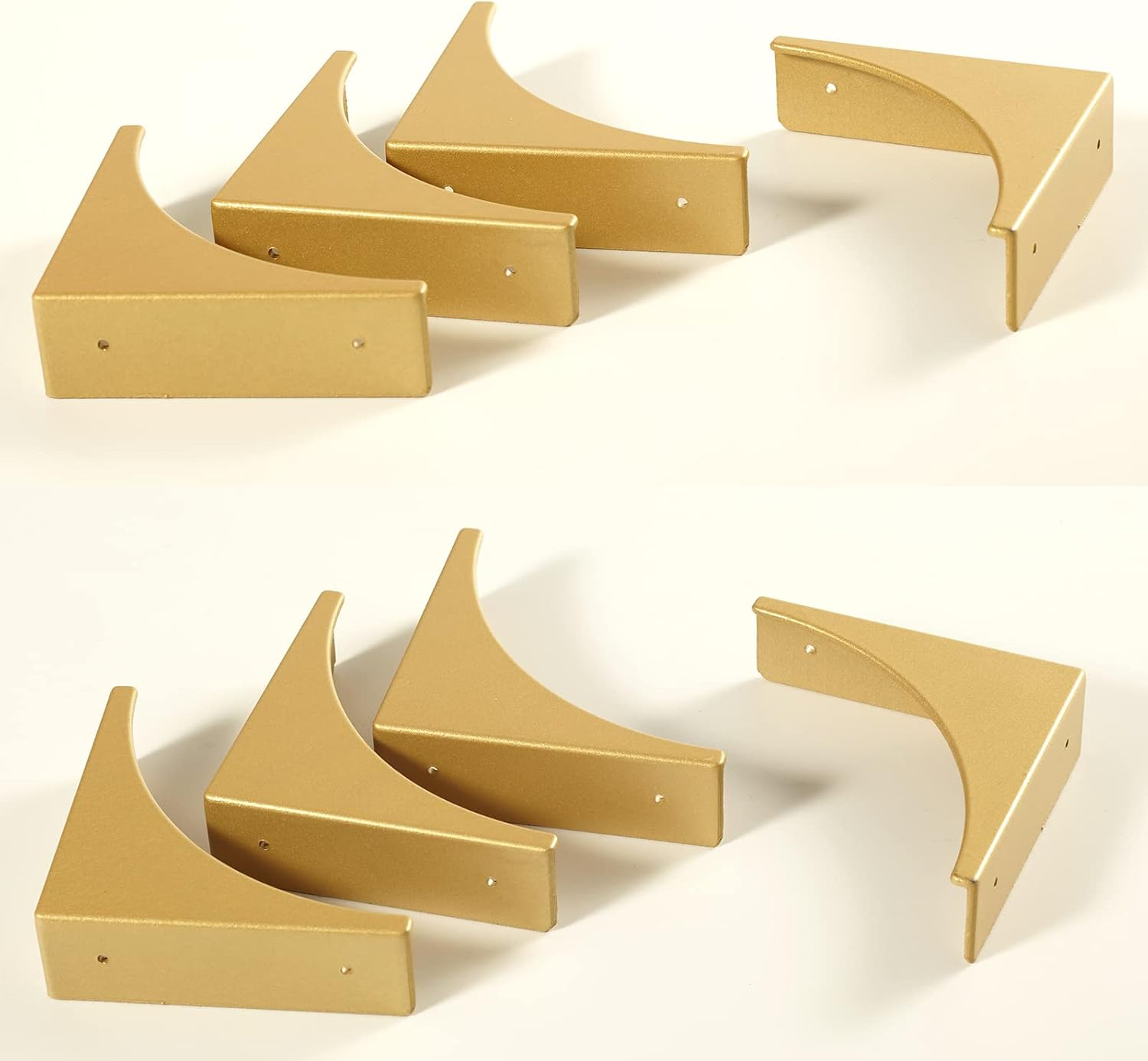 Gold Metal Corner Protector 65MM 4 Pack Decorative Corner Brackets for Wood Furniture Sliding Barn Door Table Desk Antirust Zinc Alloy Cover Guard with Screws image number 1