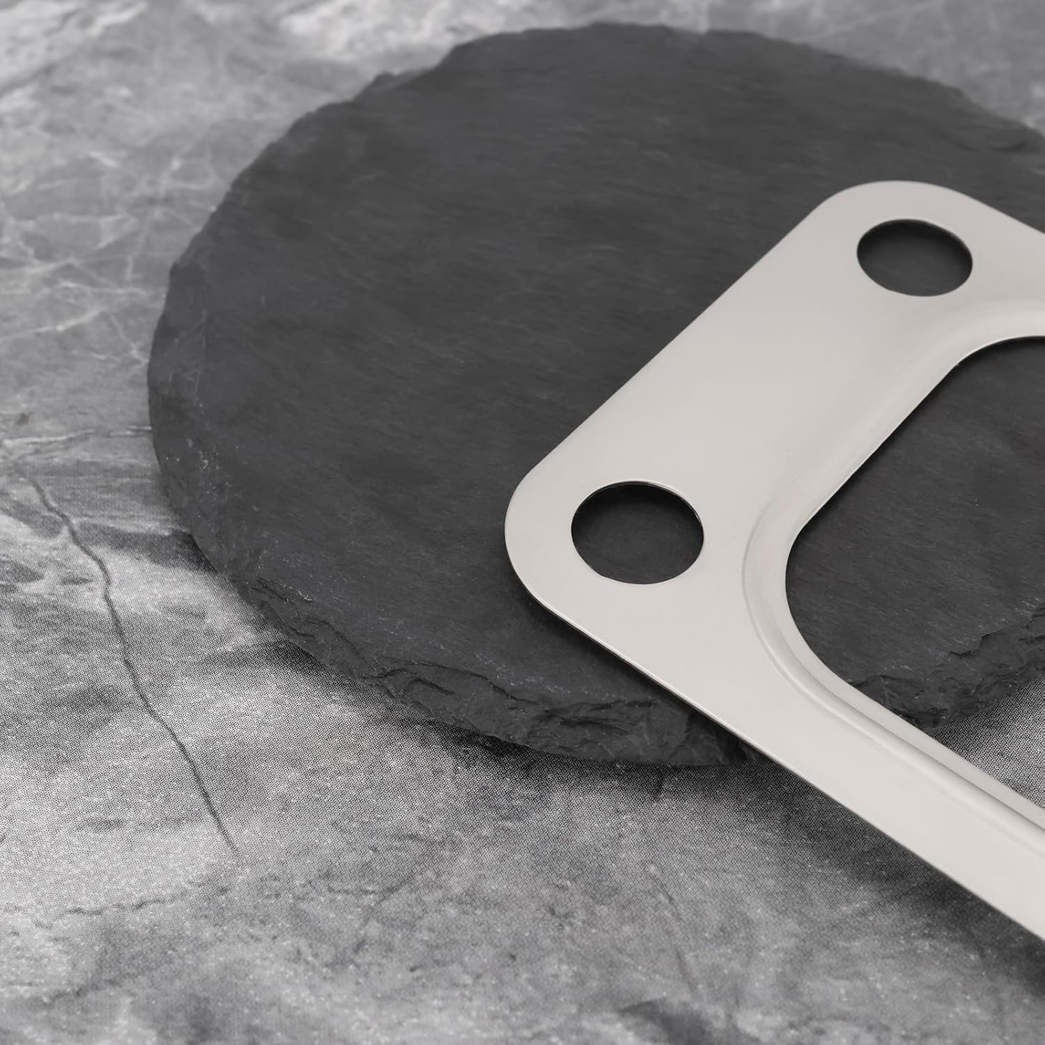 SG Store 2Pcs 4 Holes Turbo Inlet Manifold Gasket Stainless Steel Flange Gasket T3 Metal Gt30 Gt35 T35 T38 Compatible with Garrett T3 Turbocharger Turbo Manifold image number 4