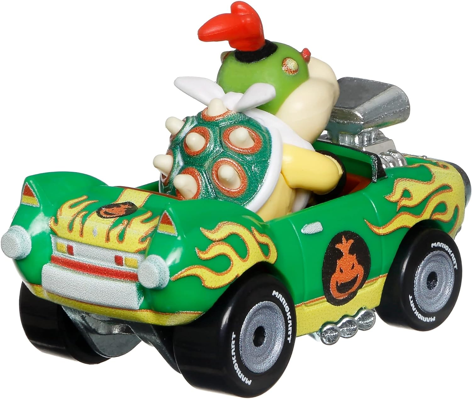 Mattel Hot Wheels Mario Kart Bowser Jr. Flame Flyer Kart Diecast Collectible Model 1:64 Scale 5 Cm Long Multicolor Unisex Children'S Toy Car image number 2