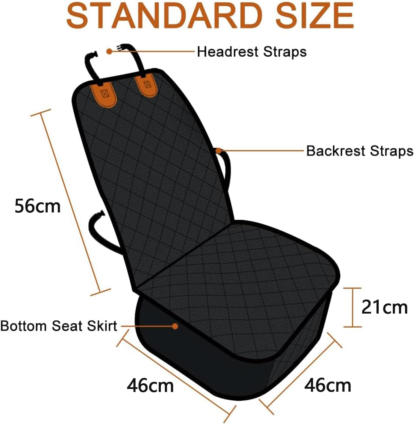 Non-Slip Front Seat Pet Car Seat Cover, Scratch-Proof Car Seat Protector for Dogs, Bucket Seat Cover for Trucks, Cars & Suvs image number 5