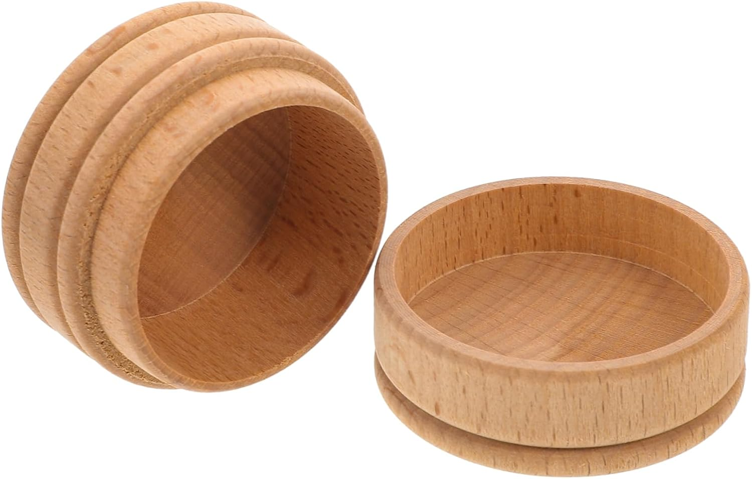 SOLUSTRE 2Pcs Tooth Collection Box Wooden Keepsake Organizer for First Lost Tooth for Newborn Memories Diameter Height image number 2