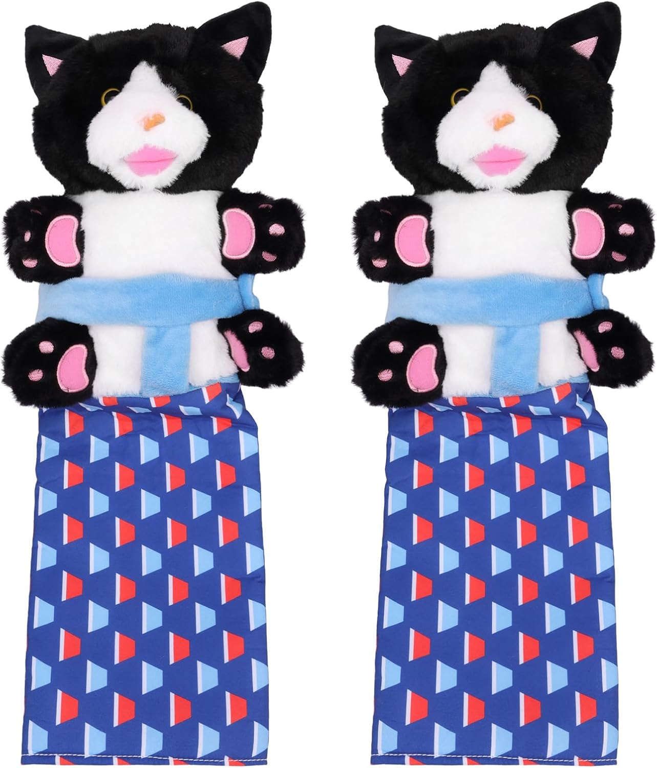 2Pcs Cat Wrestling Toy Puppet Interactive Cat Hand Puppet Cotton Pet Wrestling Glove for Playing Safety Training and Exercise image number 6