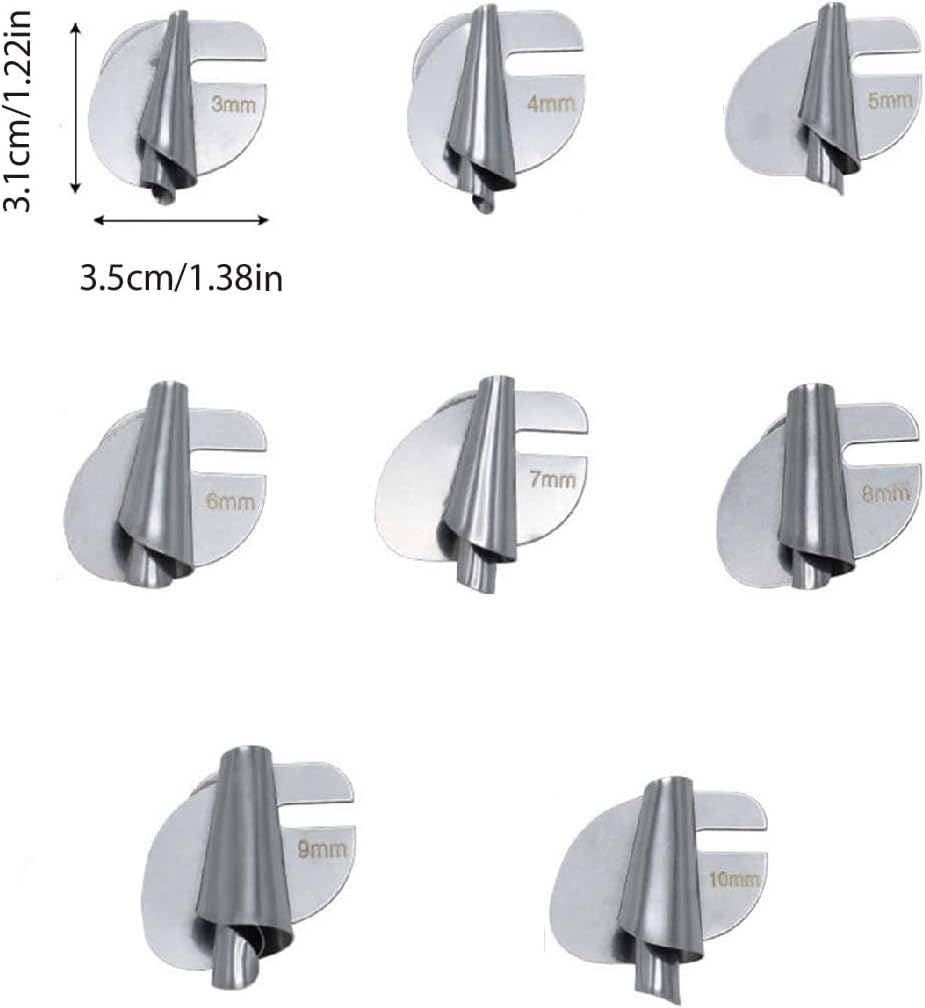 AIMALL 8PCS 3-10Mm Sewing Rolled Hemmer Foot 8 Sizes Wide Rolled Hem Pressure Foot for Precision Hemming image number 4